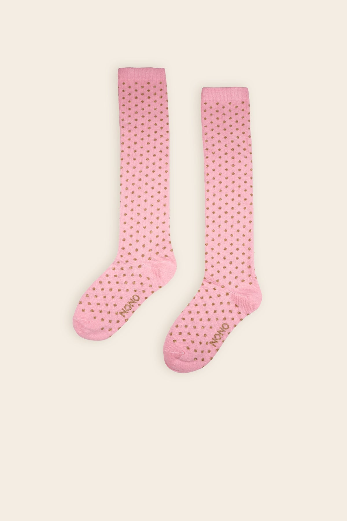 NoNo Rabi Lange Punkte Socken Rose