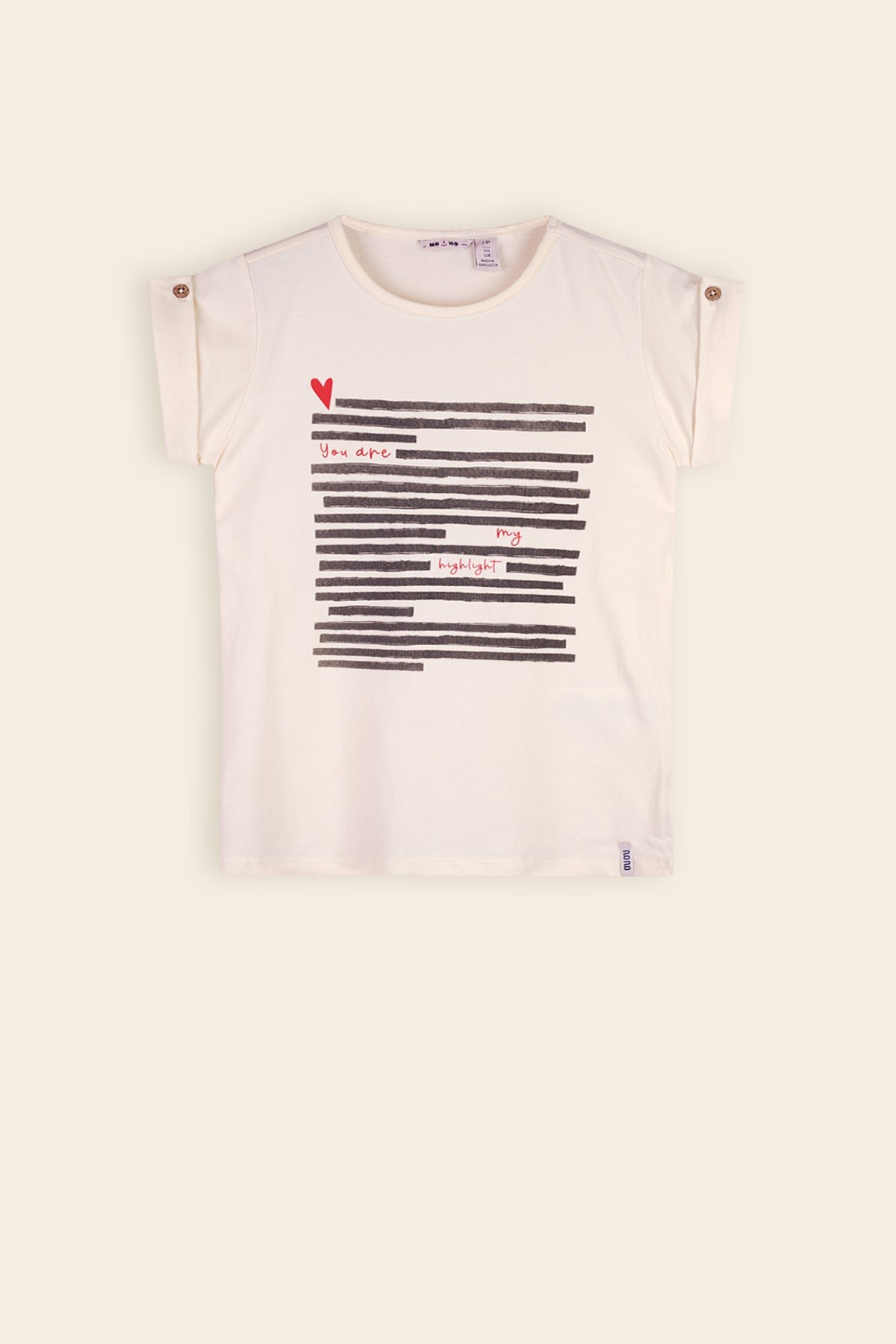 NoNo Kiki Tshirt Ivoor