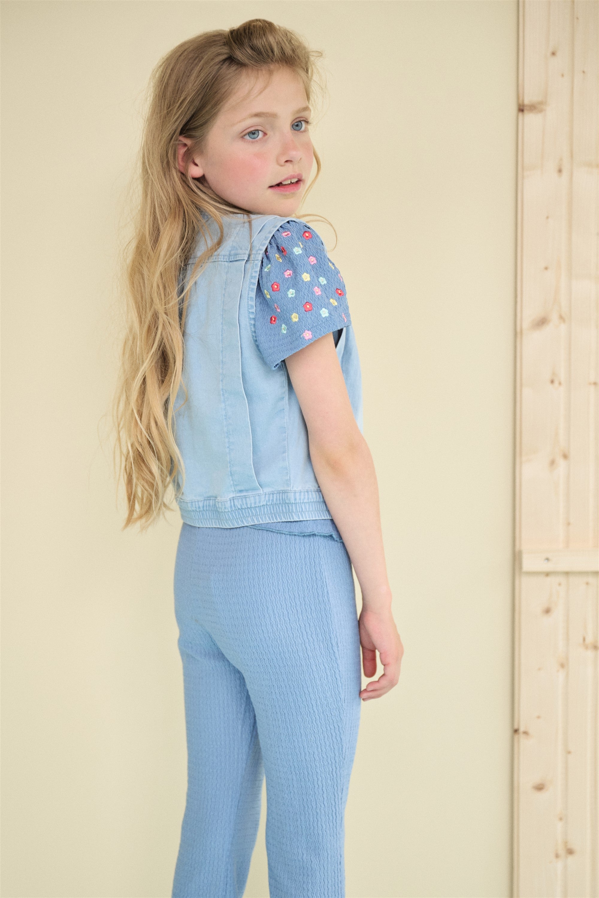 NoNo Kaby Top Denim Blauw