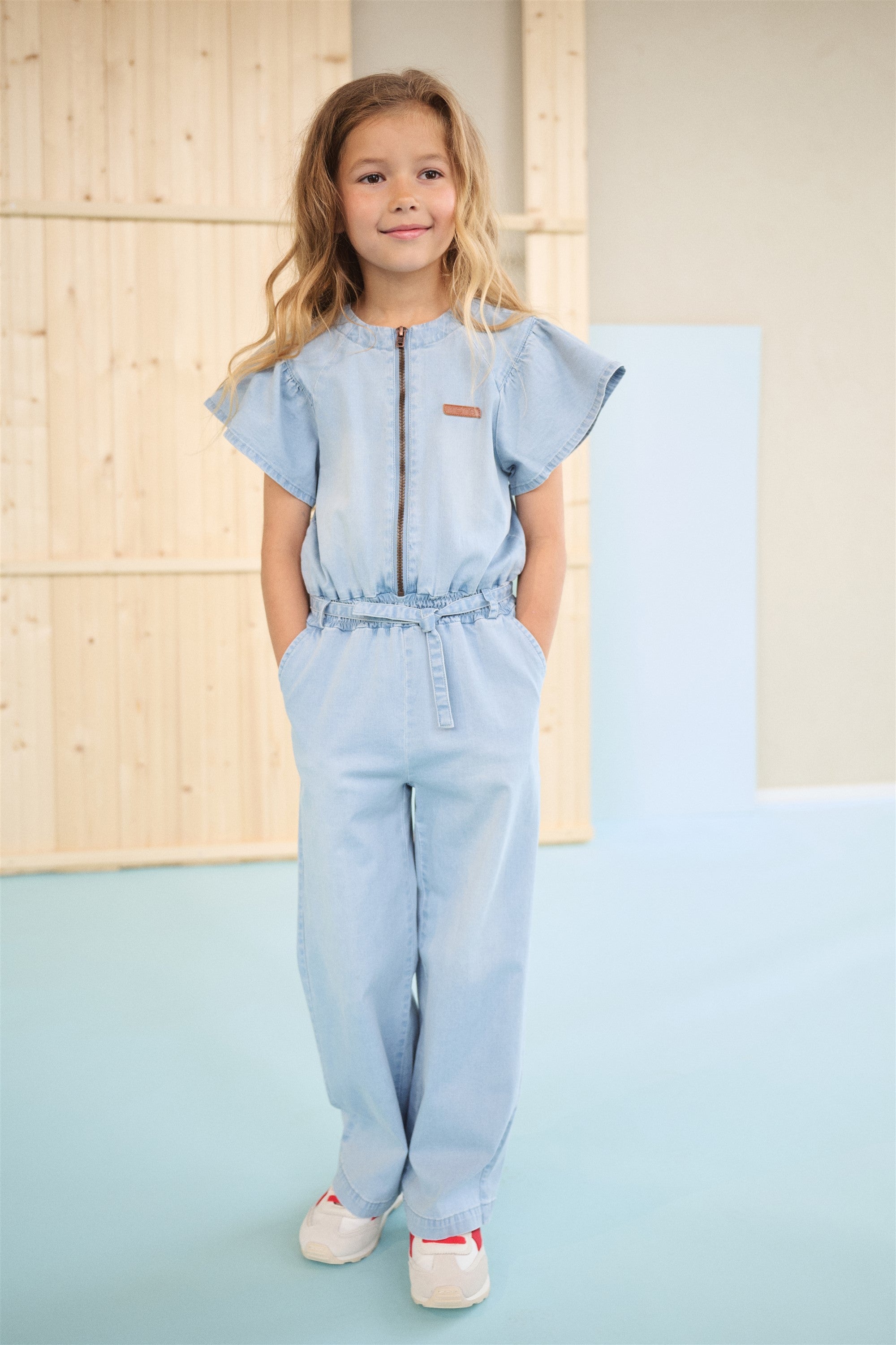 NoNo Sammy Jumpsuit Denim Blauw