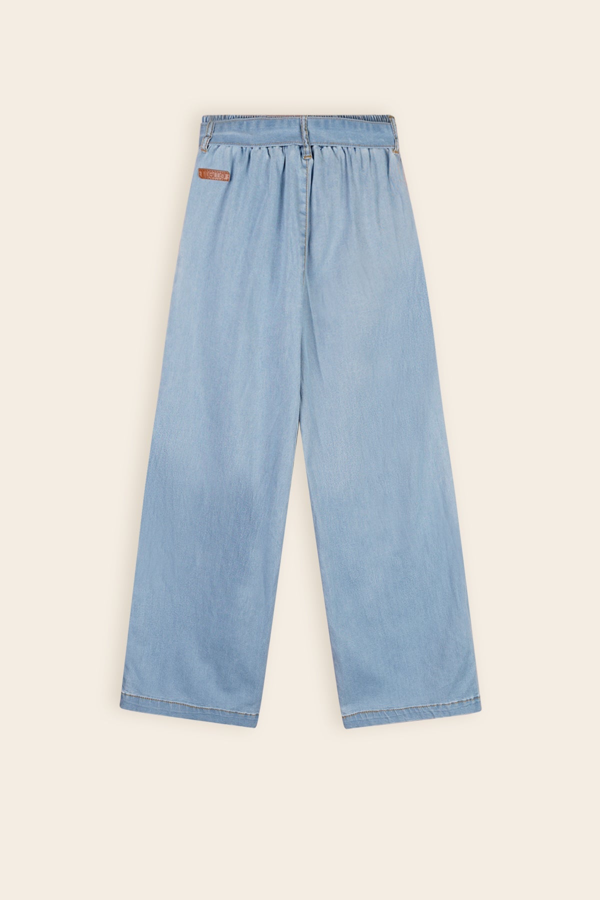 NoNo Sayla Palazzo Broek Denim Blauw