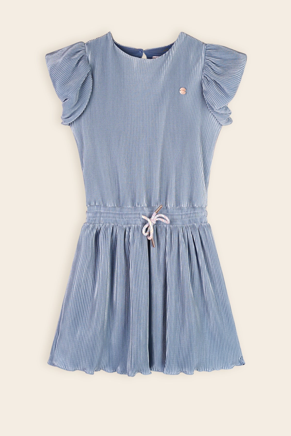 NoNo Miron Jurk Denim Blauw