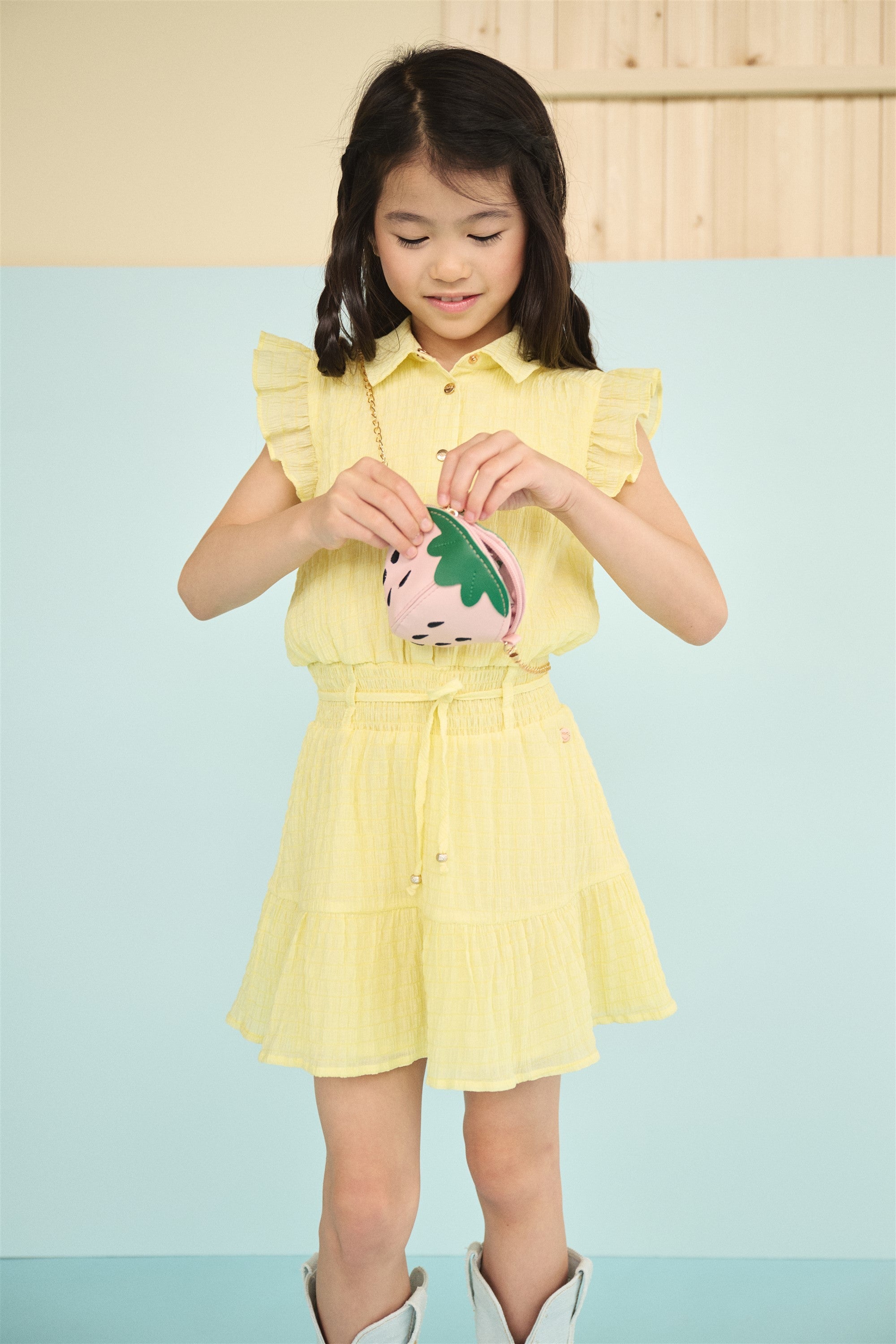 NoNo Aardbeien tasje roze