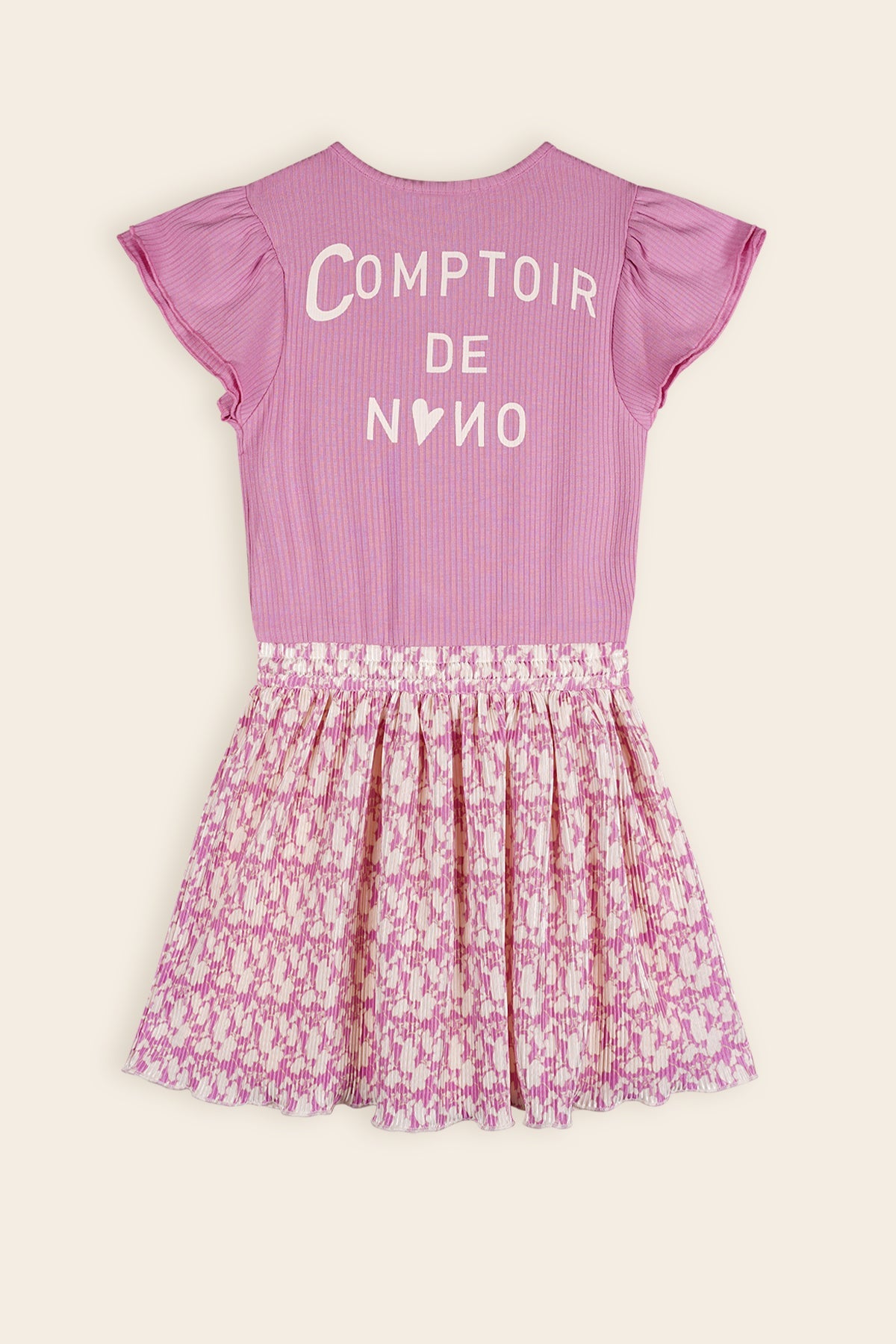 NoNo Morly Combi Jurk Fresia Paars