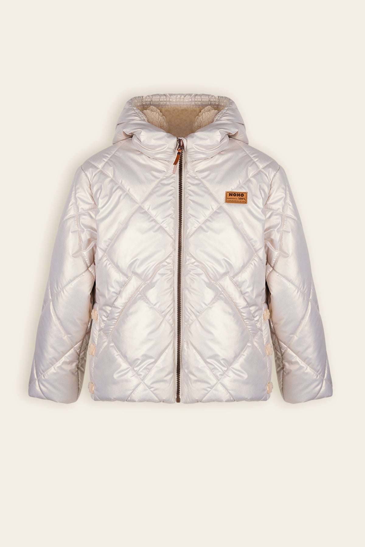 NoNo Button Winterjas Ivoor