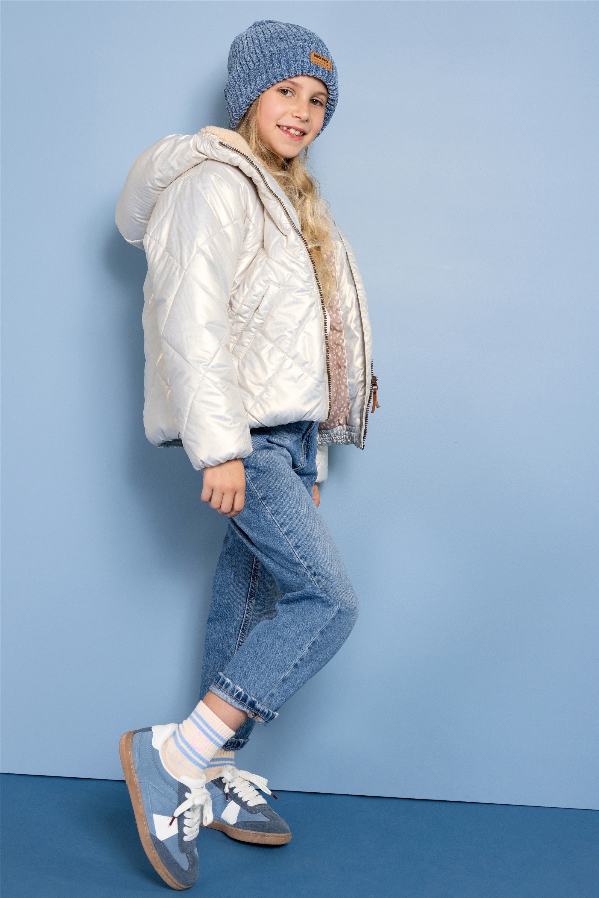 NoNo Button Winterjas Ivoor