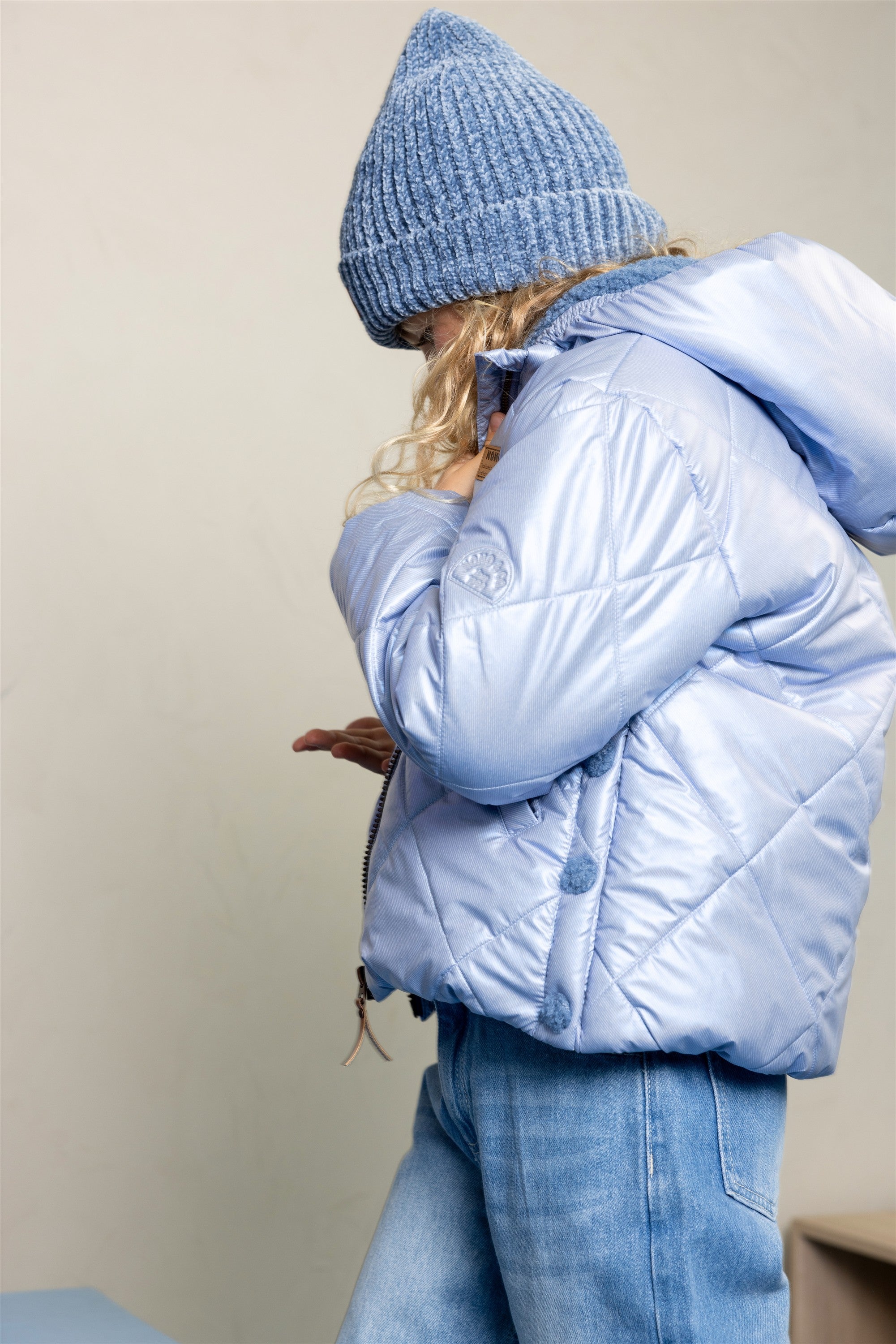 NoNo Button Winterjas Blauw