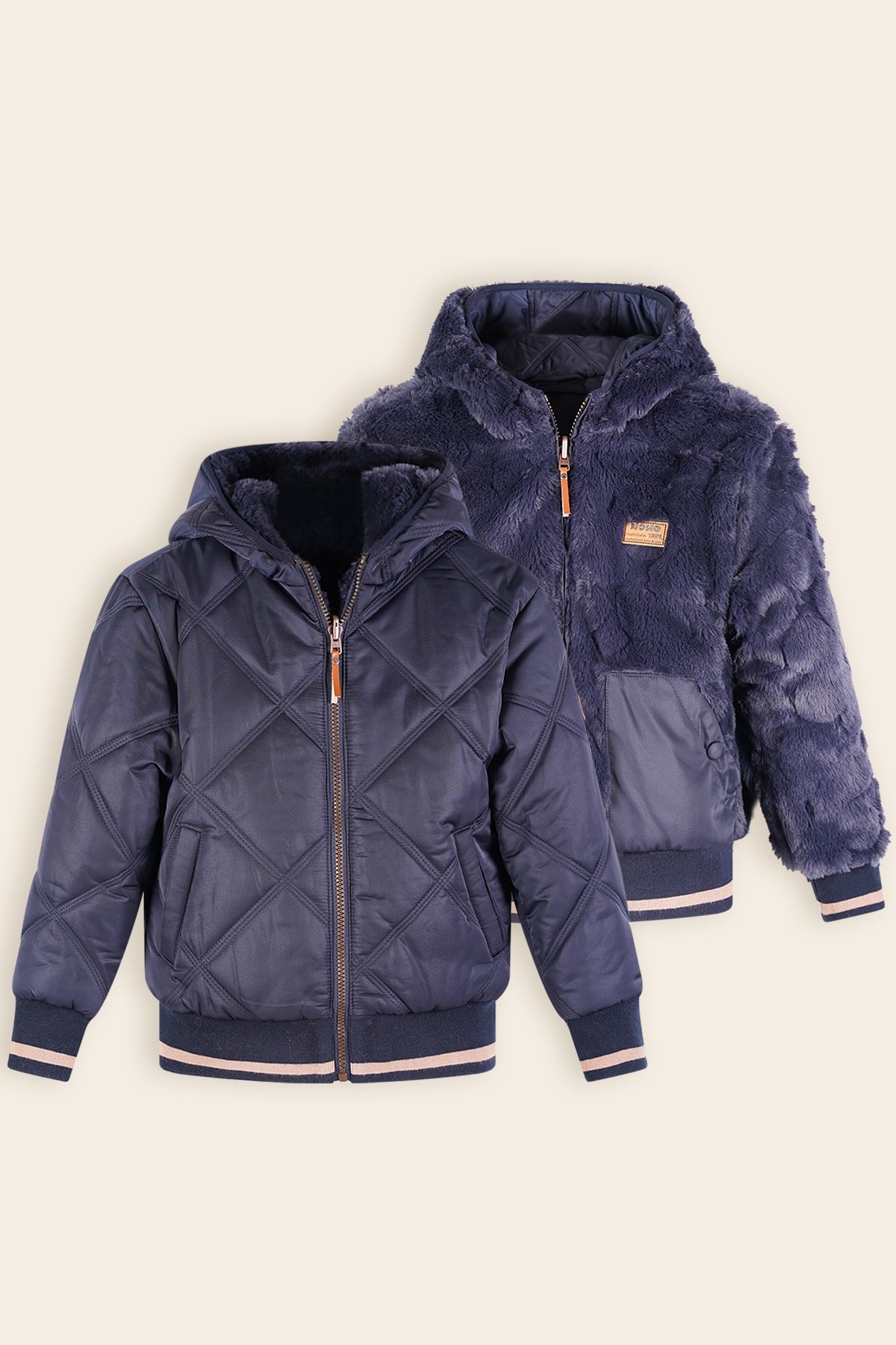 NoNo Bomby Reversible Winterjas Navy
