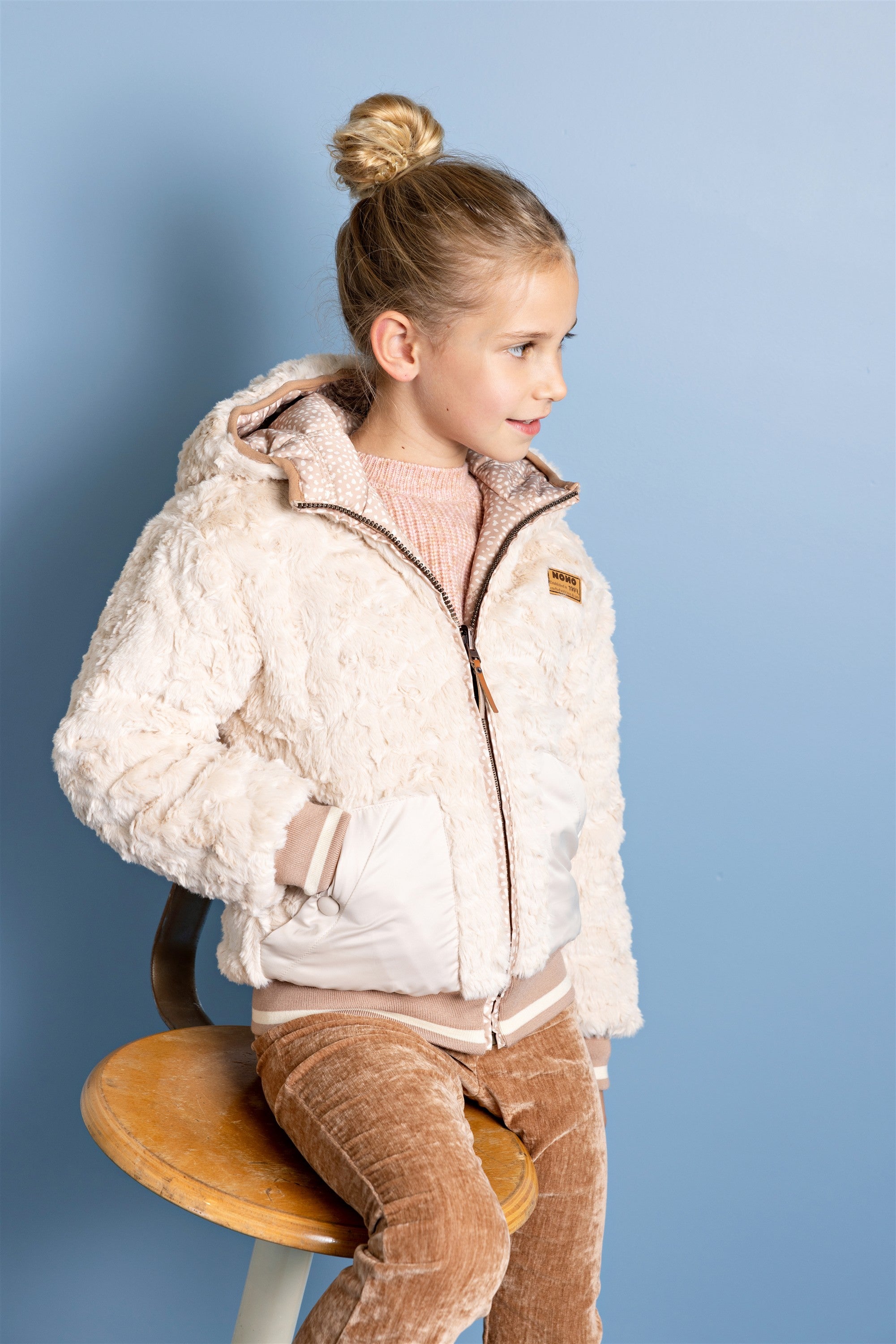 NoNo Bomby Reversible Winterjas Ivoor