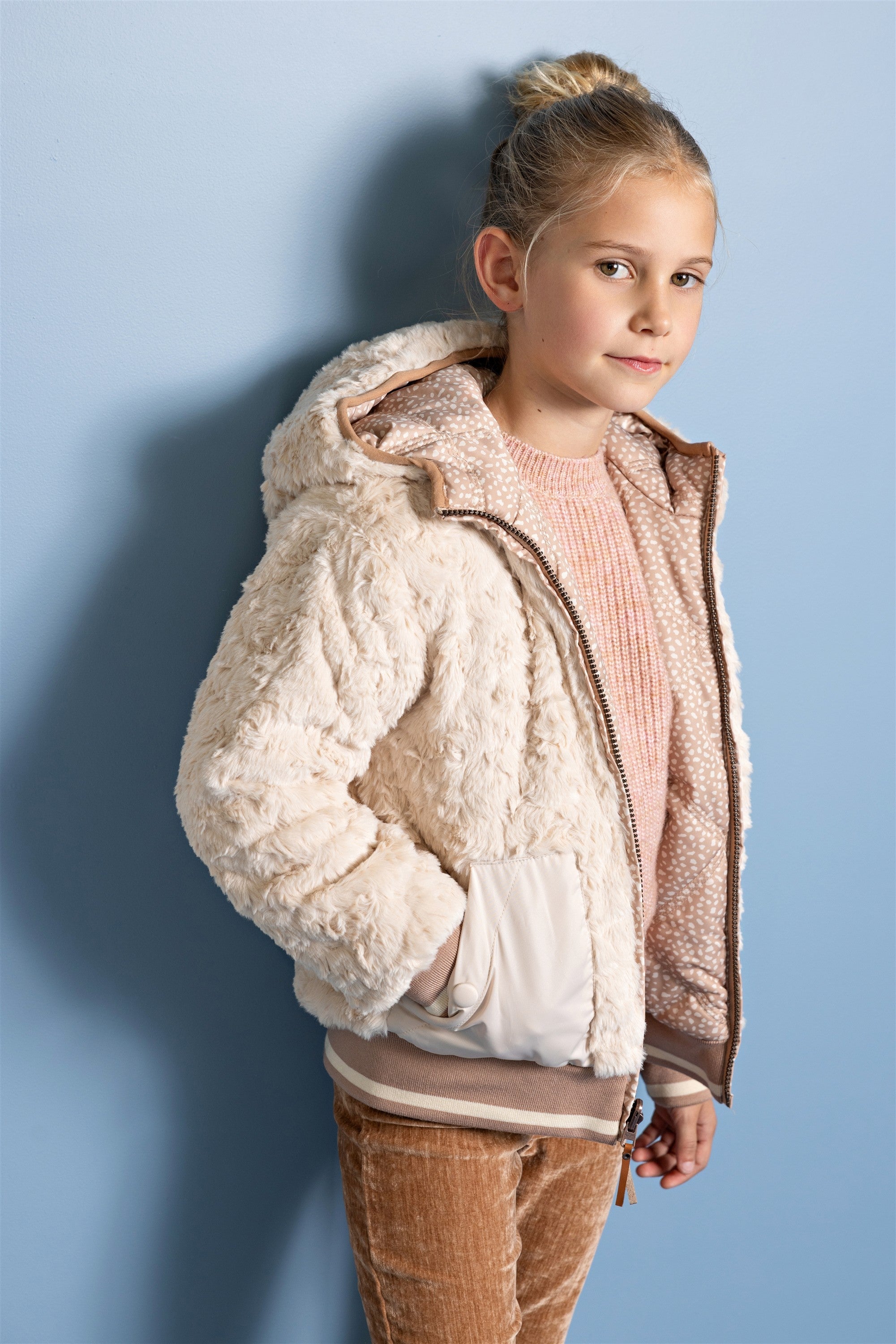 NoNo Bomby Reversible Winterjas Ivoor