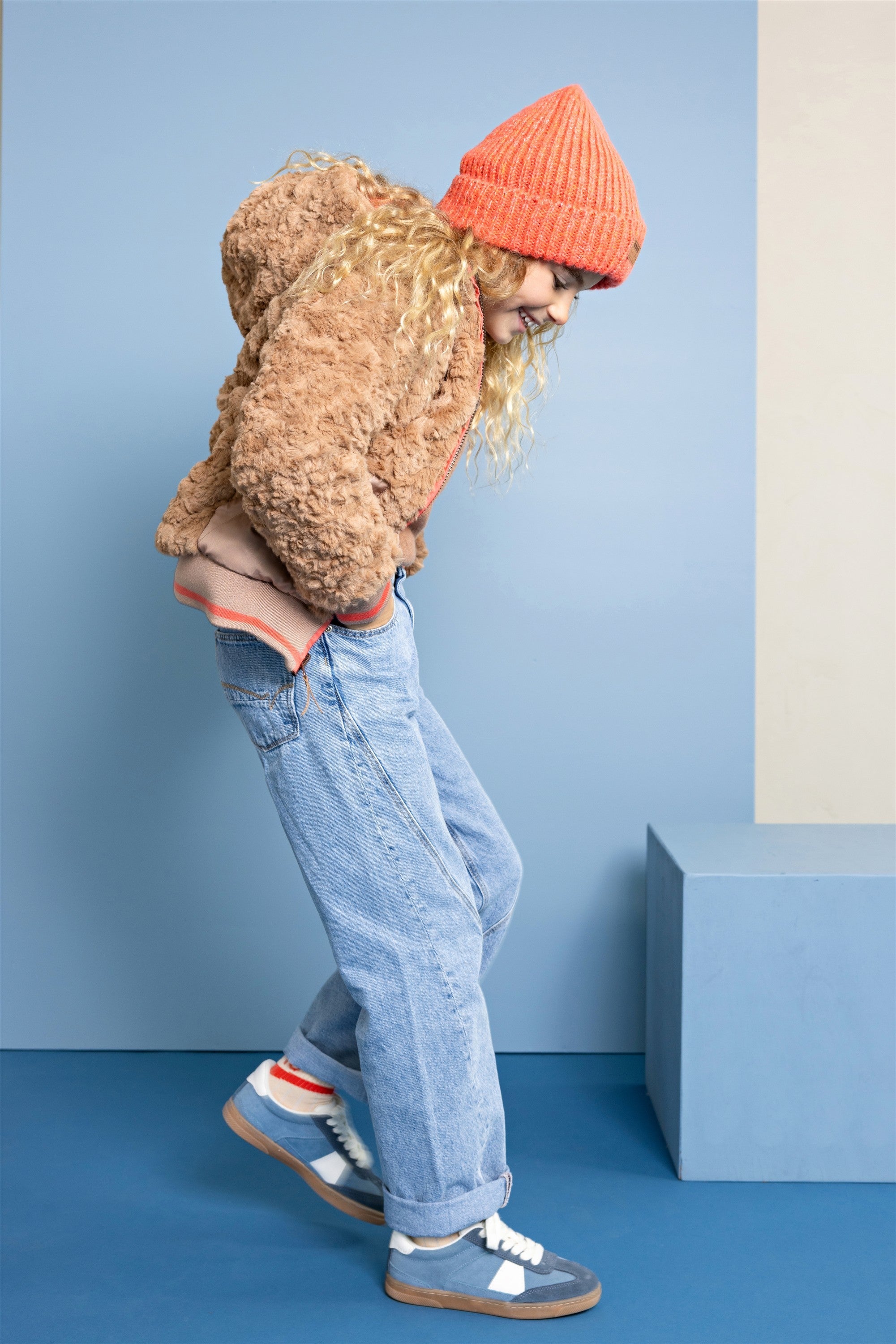 NoNo Bomby Reversible Winterjas Koraal