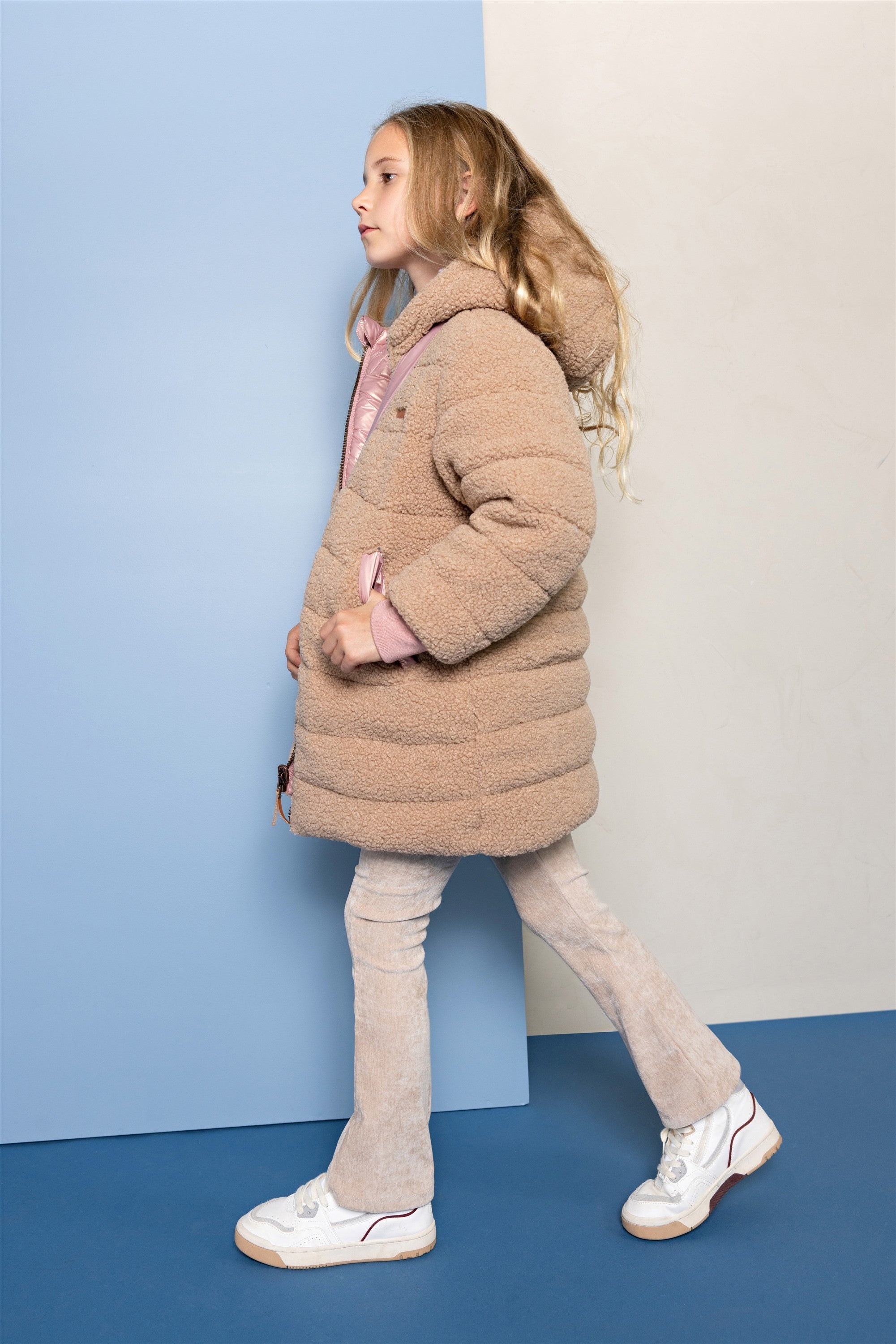NoNo Betty Reversible Winterjas Met Tasje Bruin/Roze