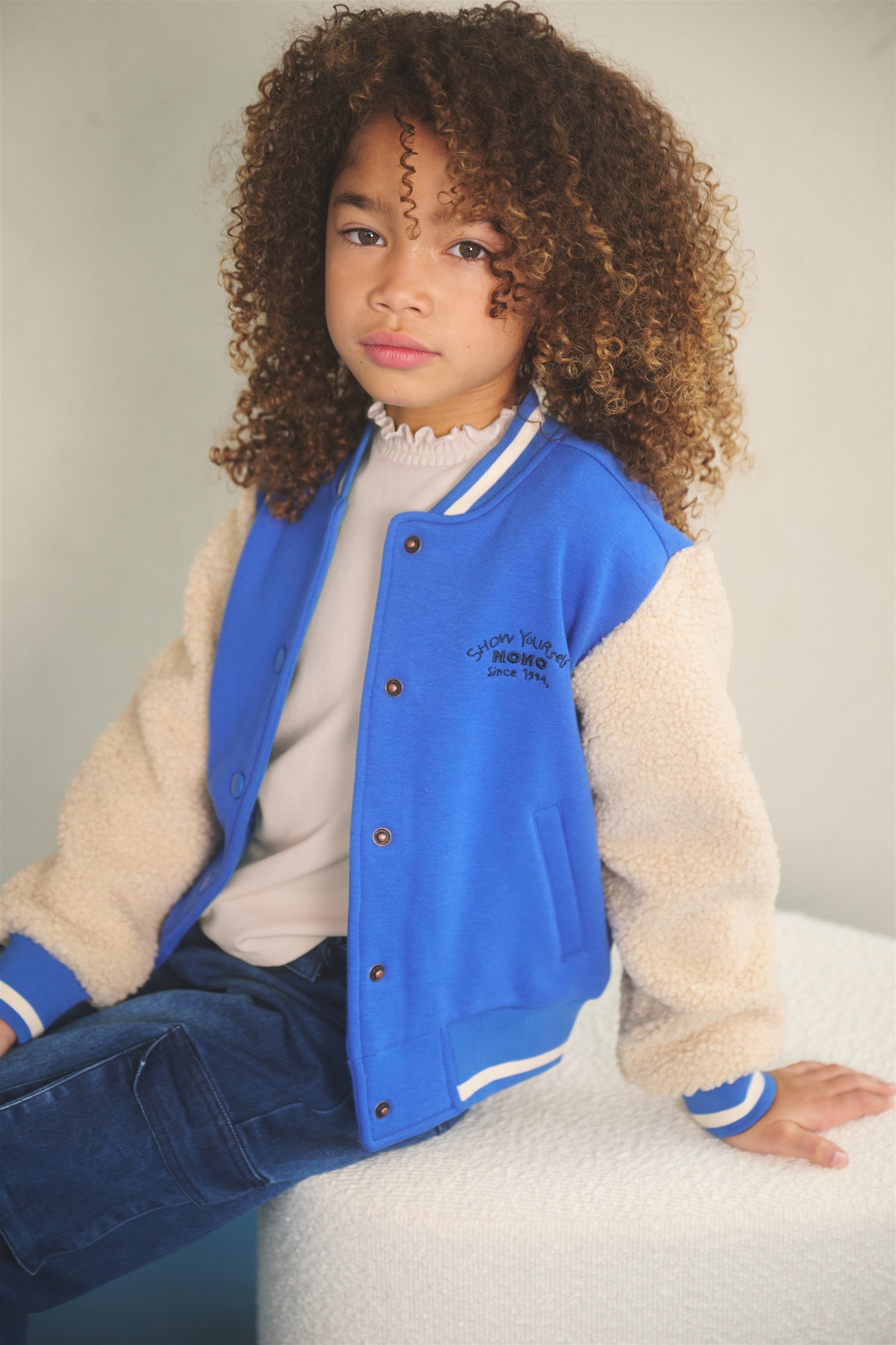 NoNo Darsy Varsity Jasje Blauw