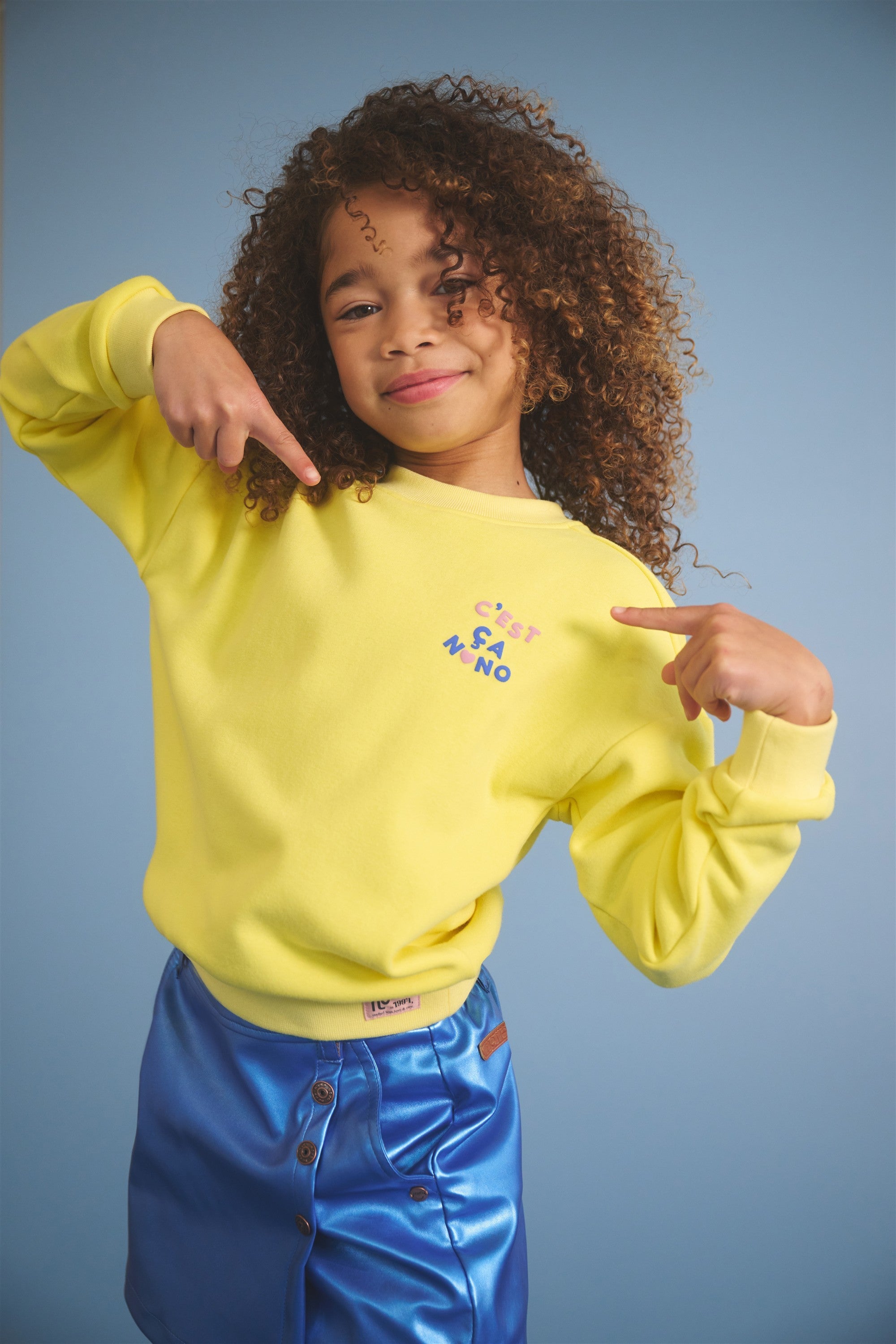 Nono Konono Furry Sweat Geel