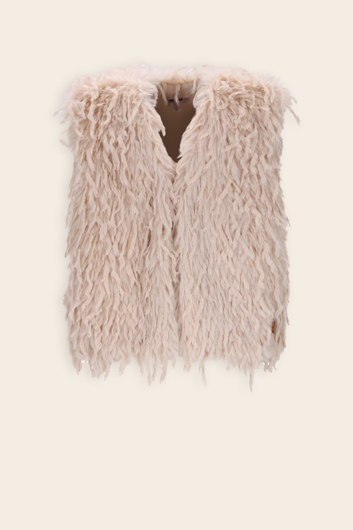 NoNo Kath Bont Faux Fur Gilet Ivoor
