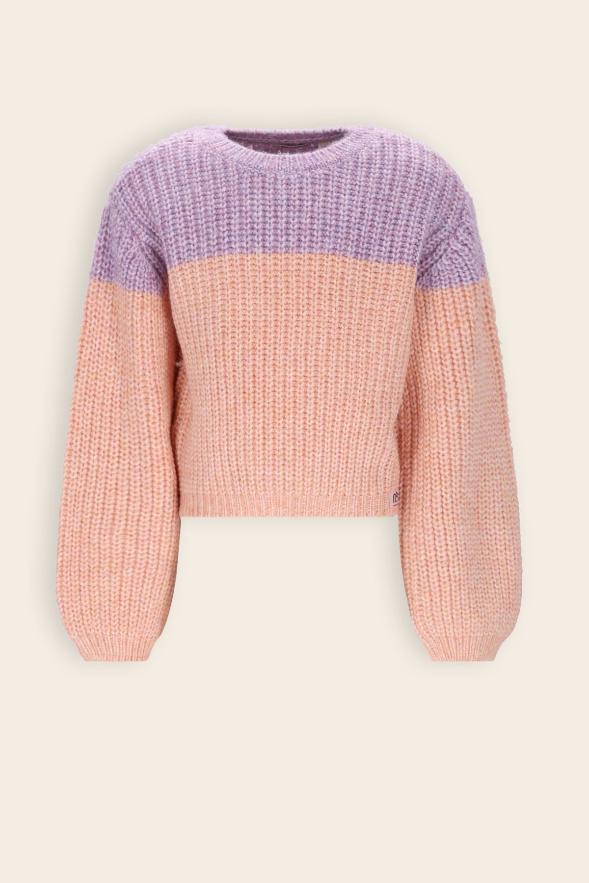NoNo Kem Colorblock Trui Lila/Oranje