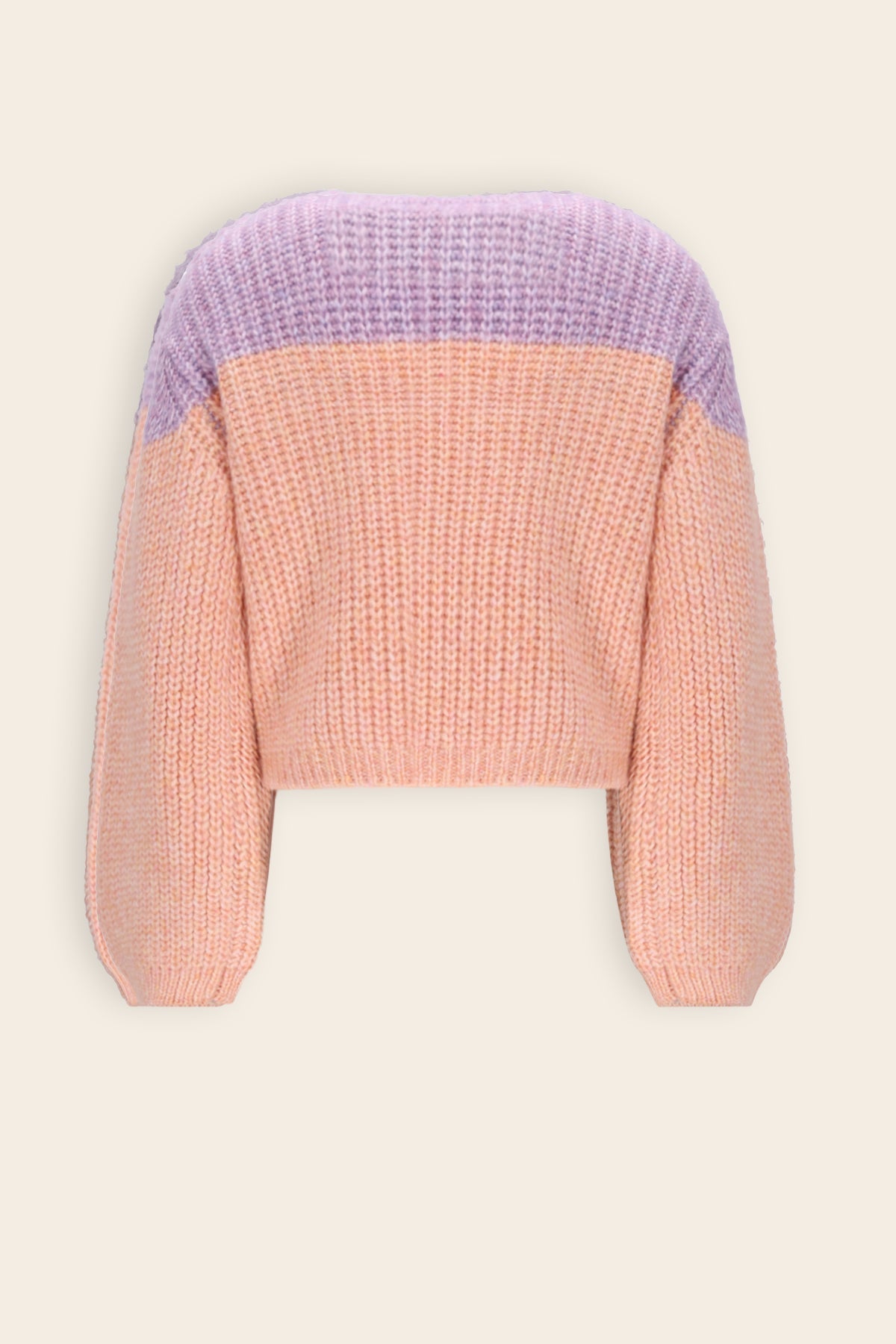 NoNo Kem Colorblock Trui Lila/Oranje