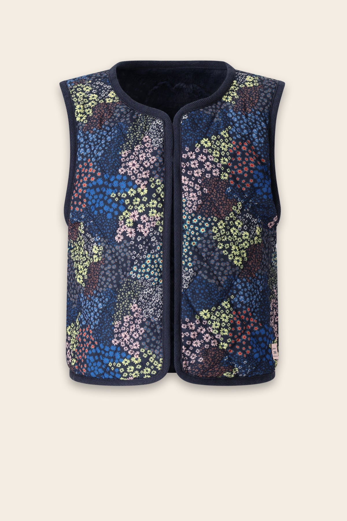 NoNo Katya Reversible Gilet Donkerblauw
