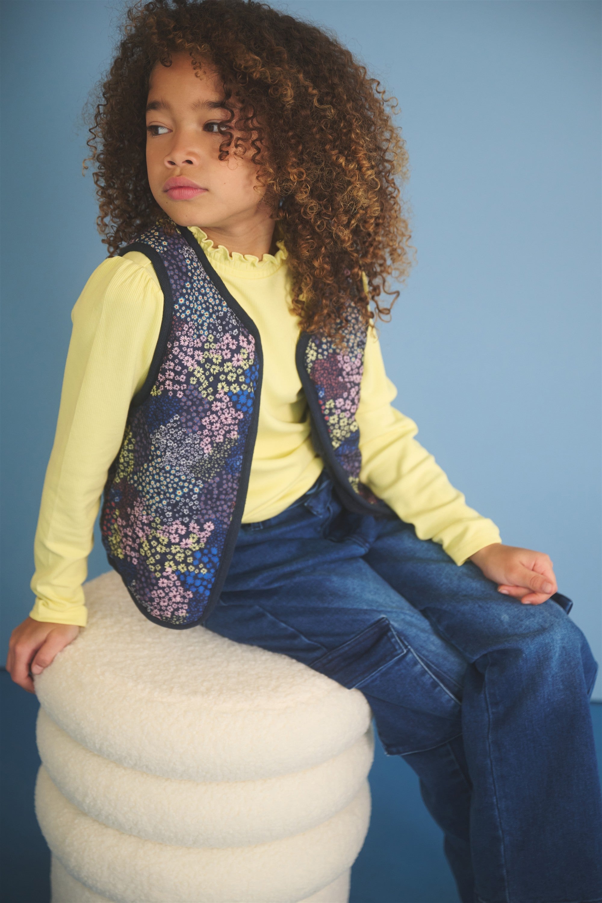 NoNo Katya Reversible Gilet Donkerblauw