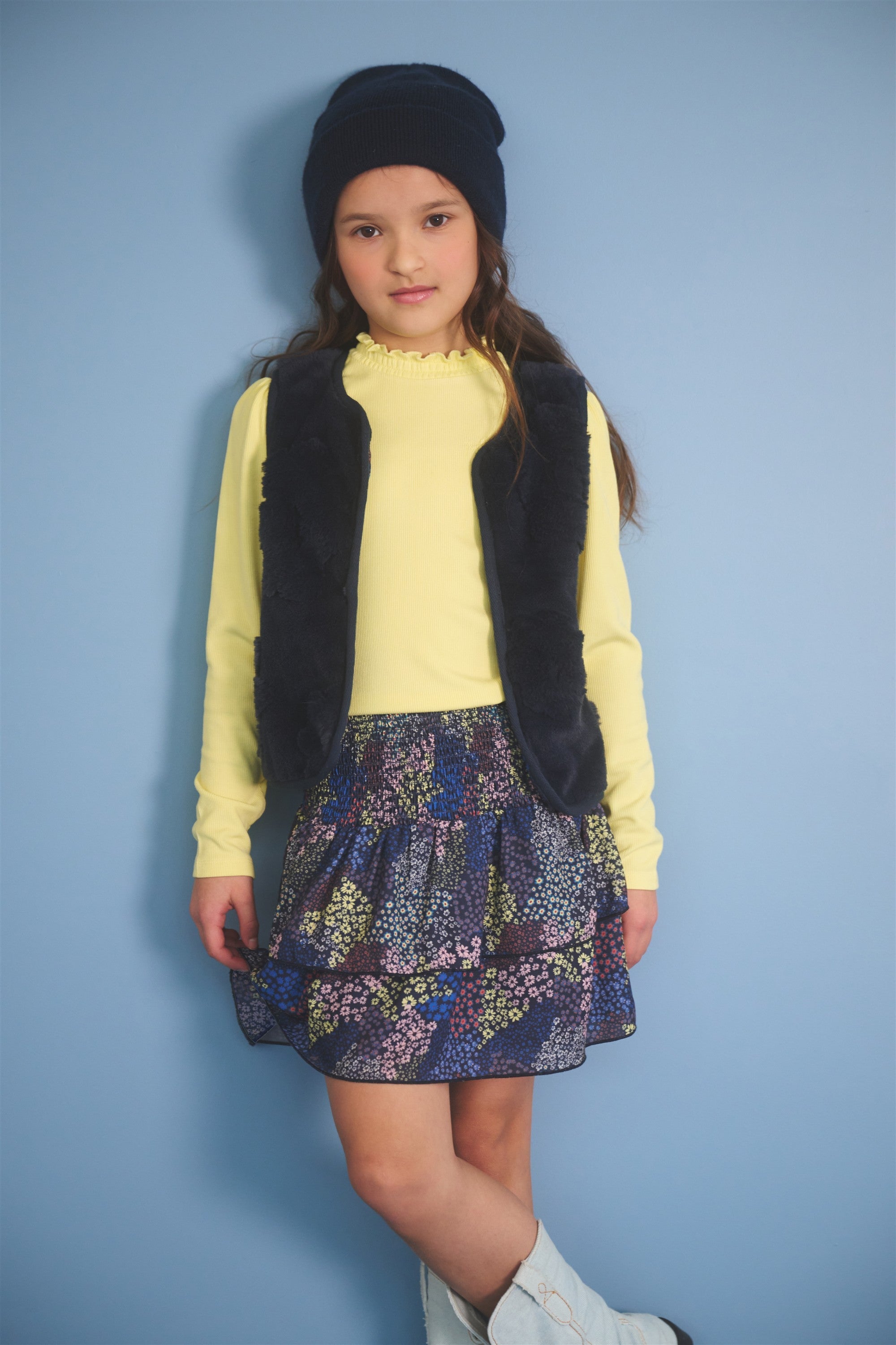 NoNo Katya Reversible Gilet Donkerblauw