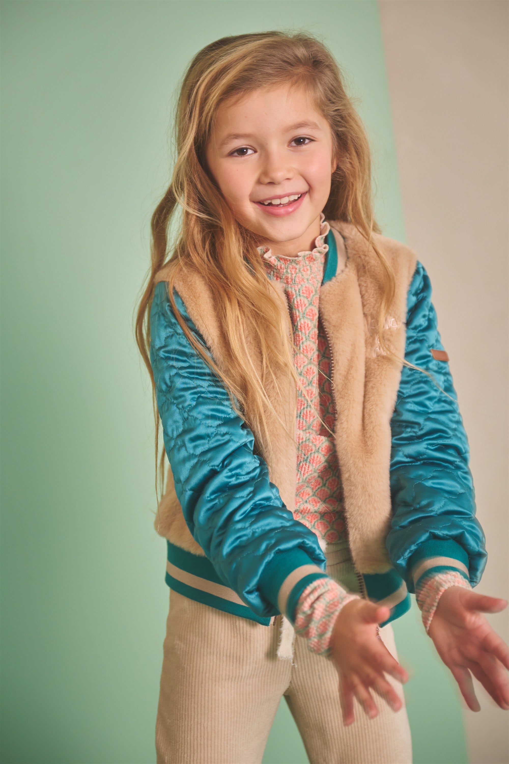 NoNo Doris Gestepte Jas Groen