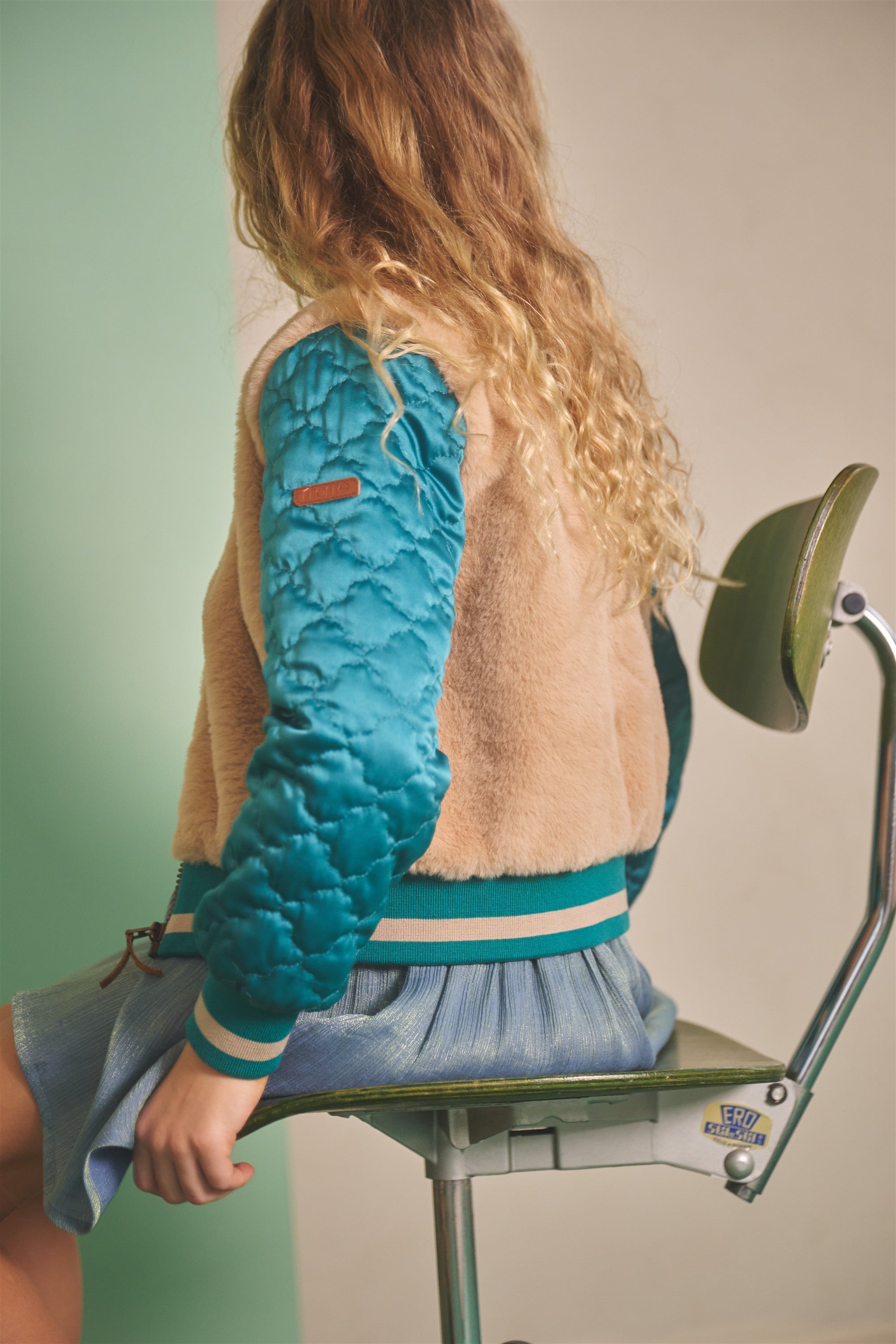 NoNo Doris Gestepte Jas Groen