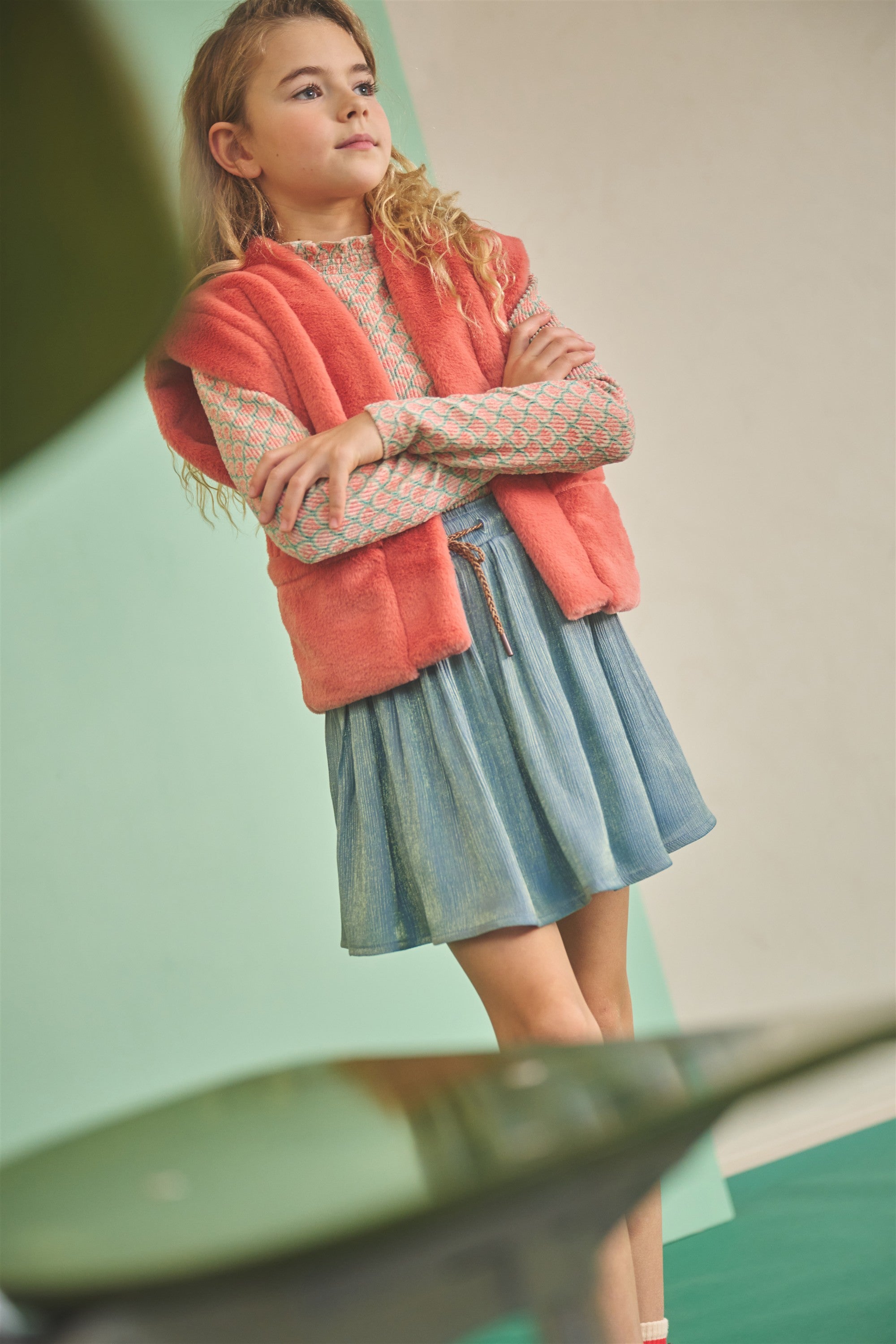 NoNo Kila Fur Gilet Roze