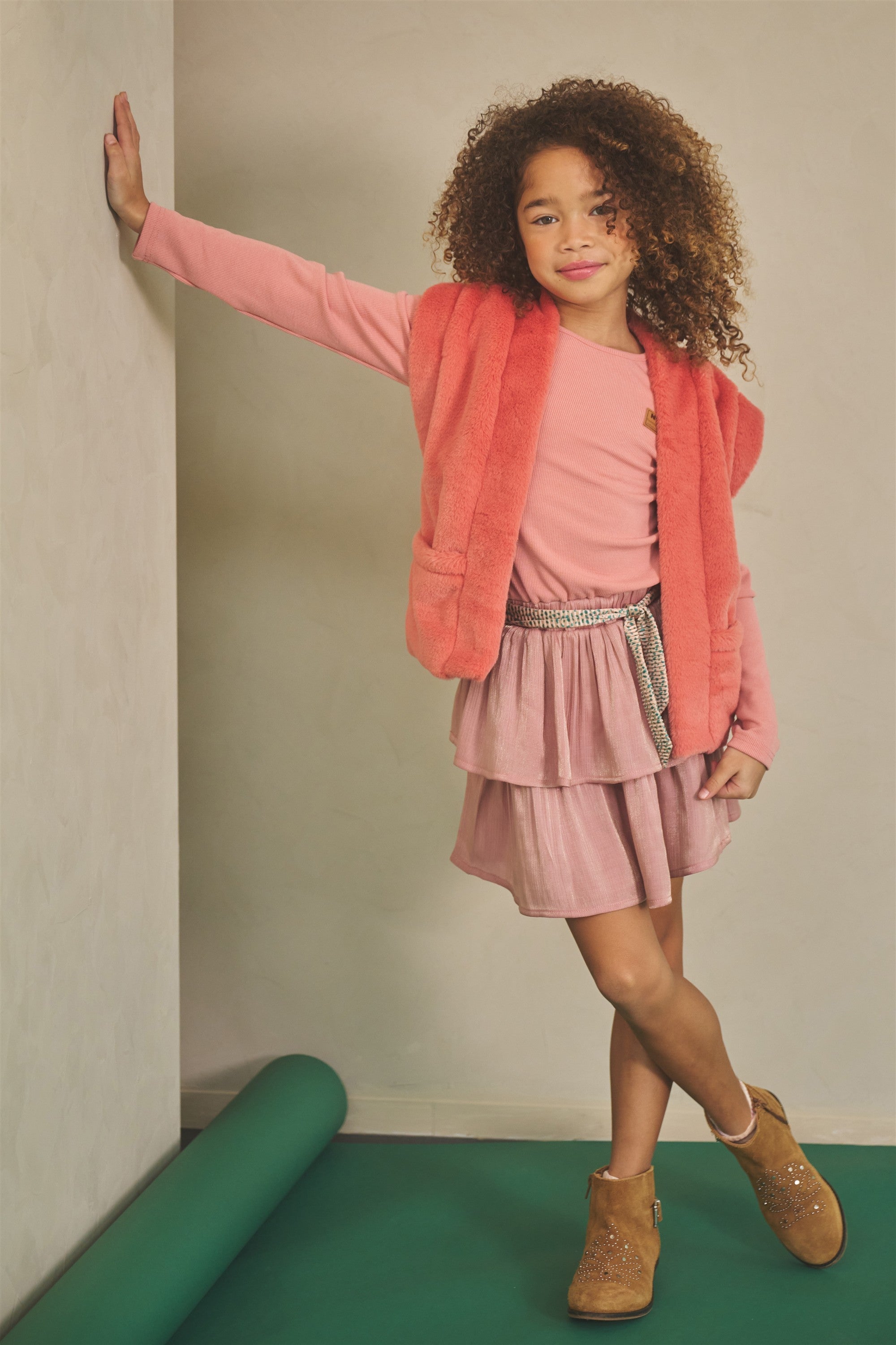 NoNo Kila Fur Gilet Roze