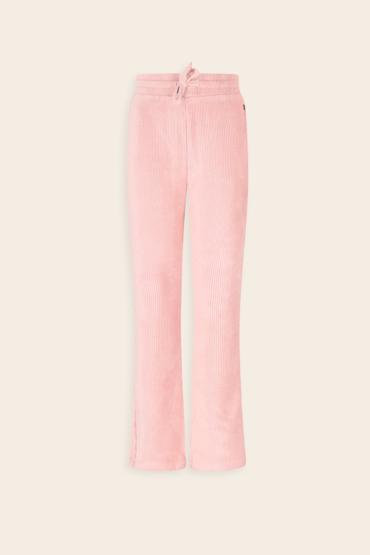 NoNo Sady Flared Zachte Rib Broek Roze