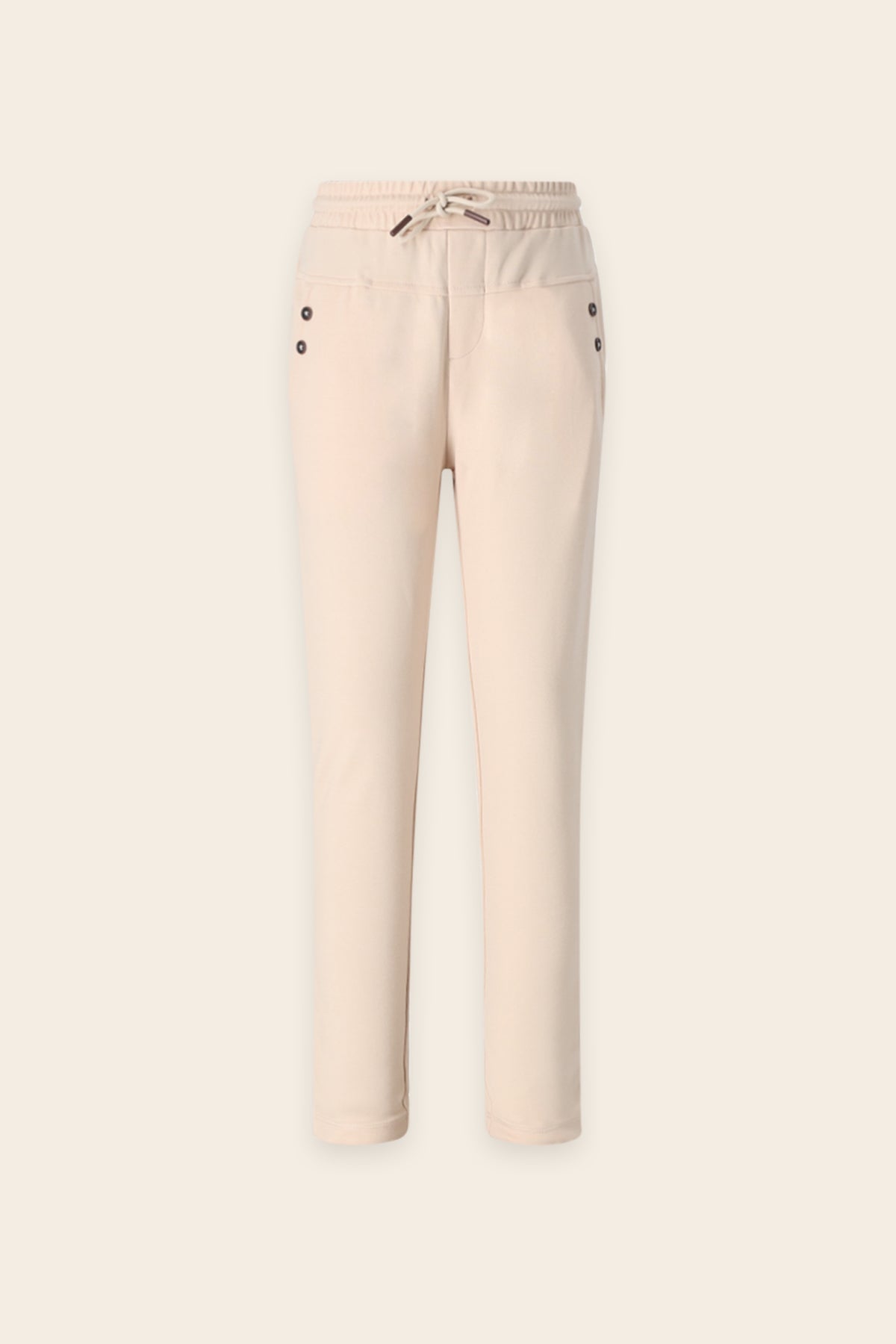 NoNo Snooze Zachte Slimfit Broek Zand
