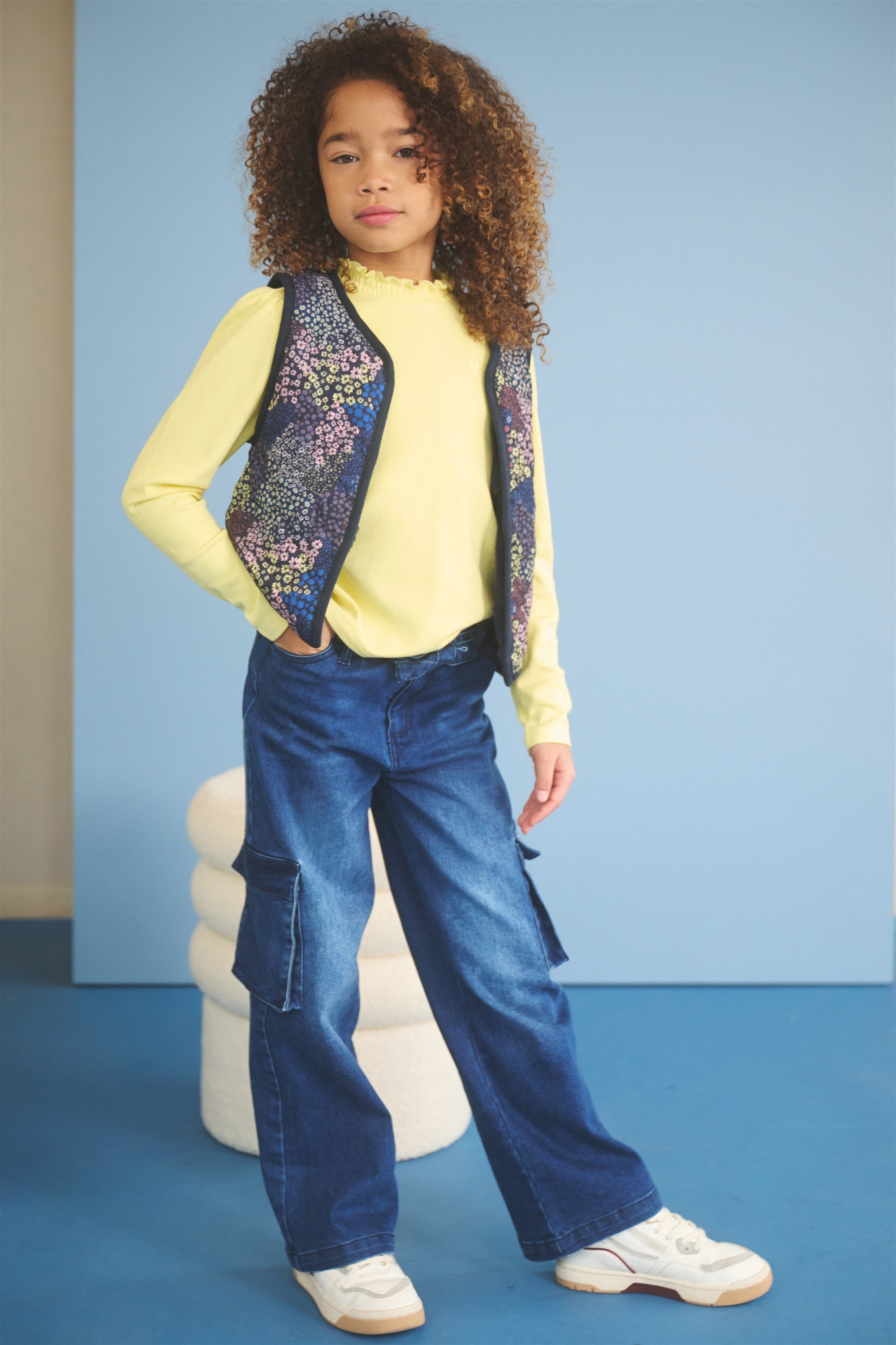 NoNo Saar Denim Cargo Broek Blauw