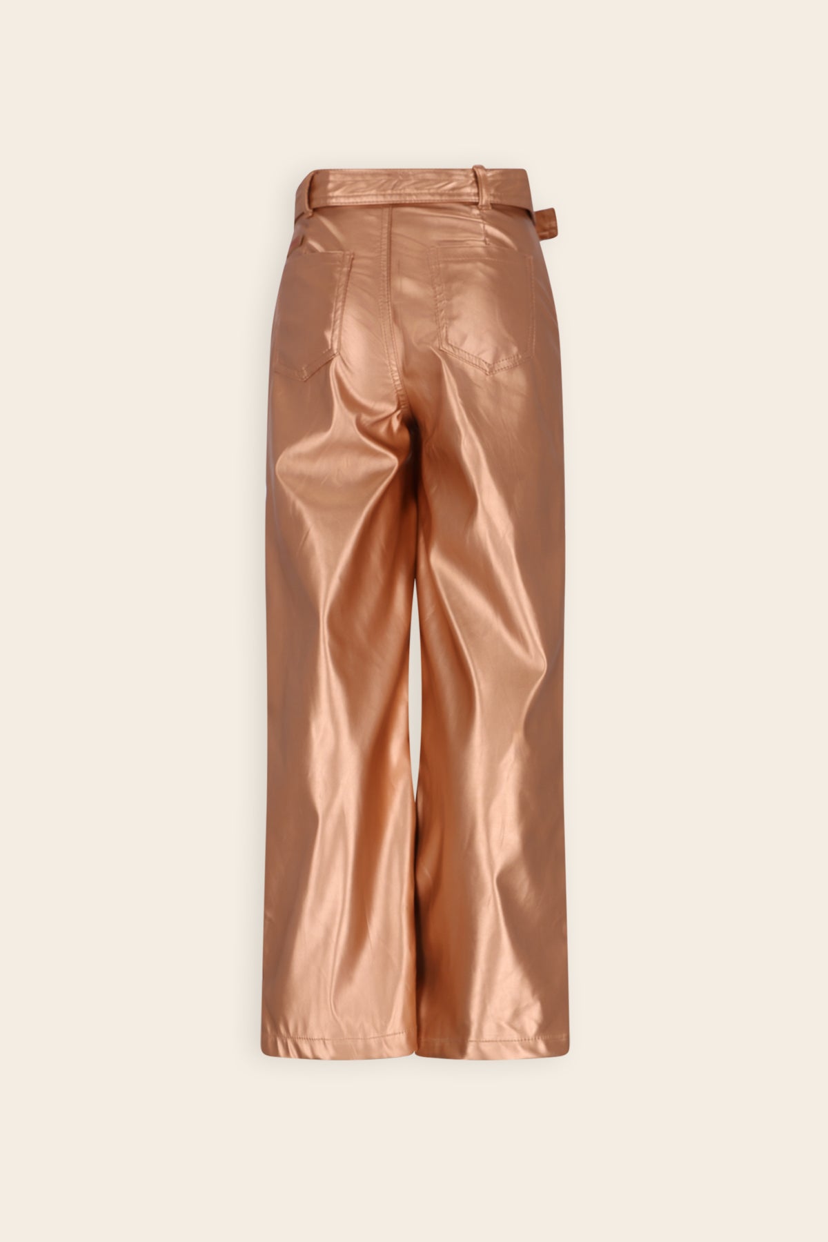 NoNo Simona Fake Leather Broek Bronze