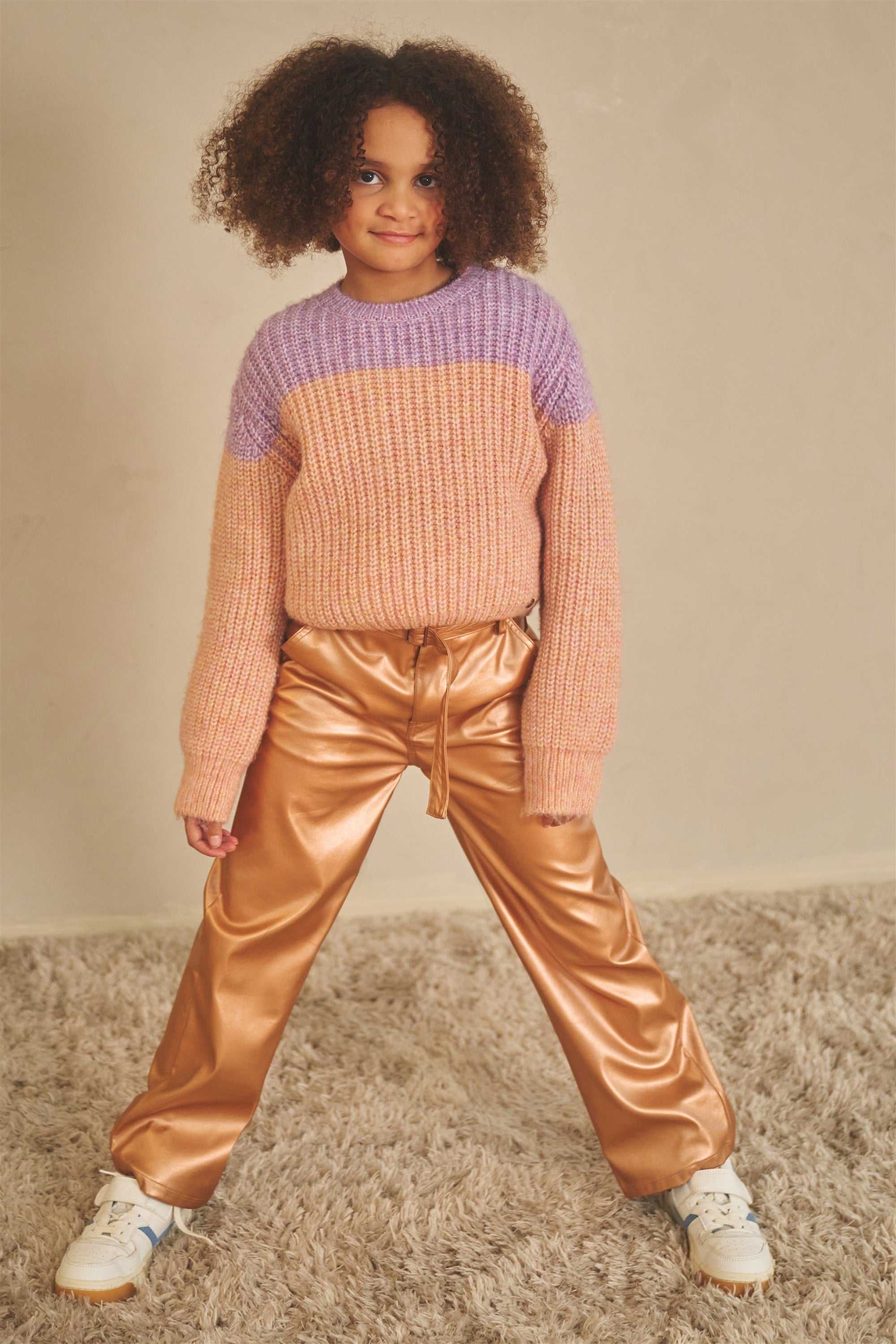 NoNo Simona Fake Leather Broek Bronze