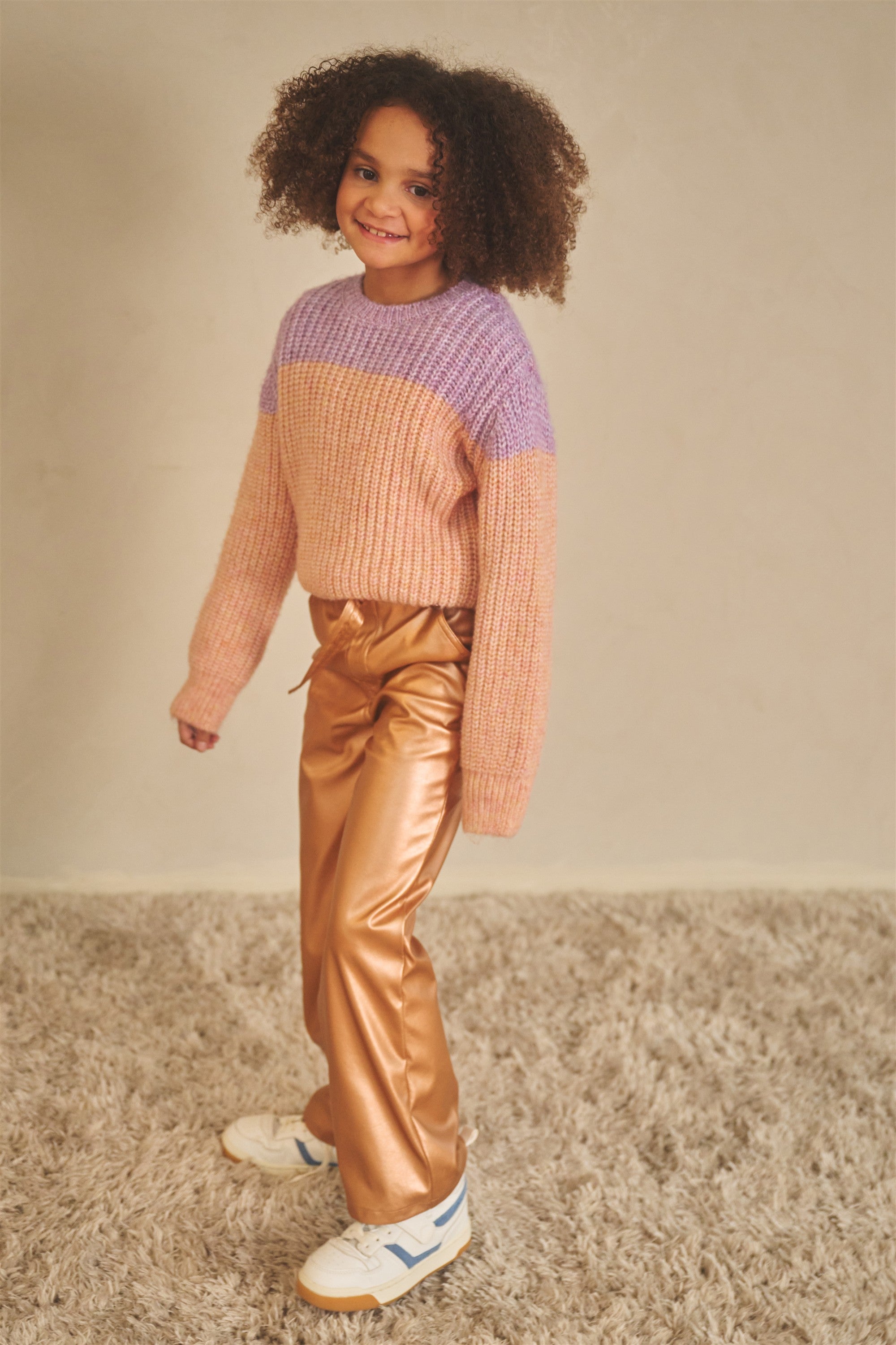 NoNo Simona Fake Leather Broek Bronze