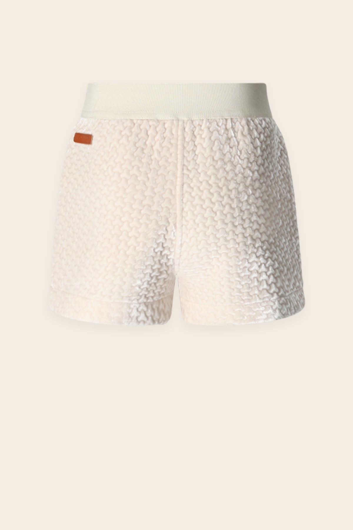 NoNo Shorty Velvet Short Ivoor