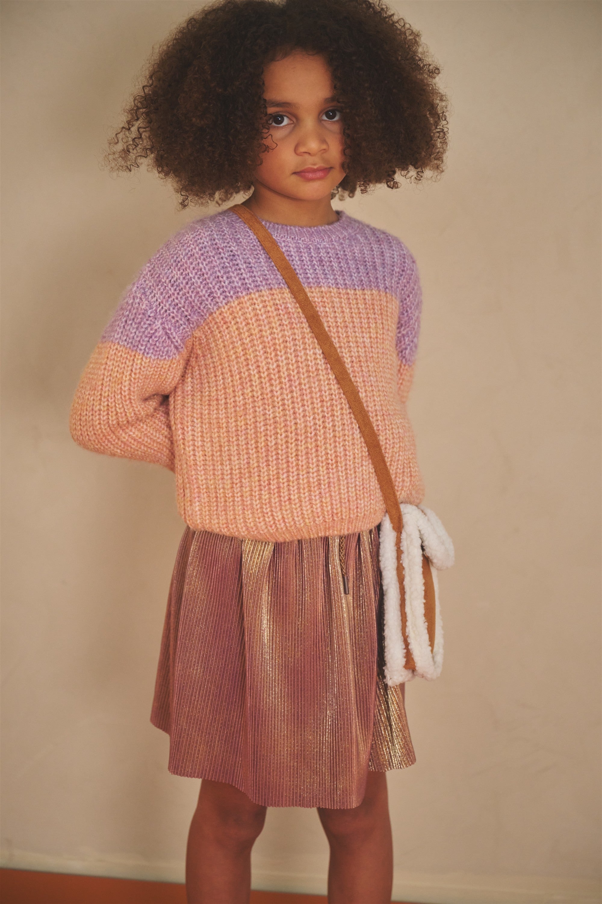 NoNo Nele Plissee Rok Goud