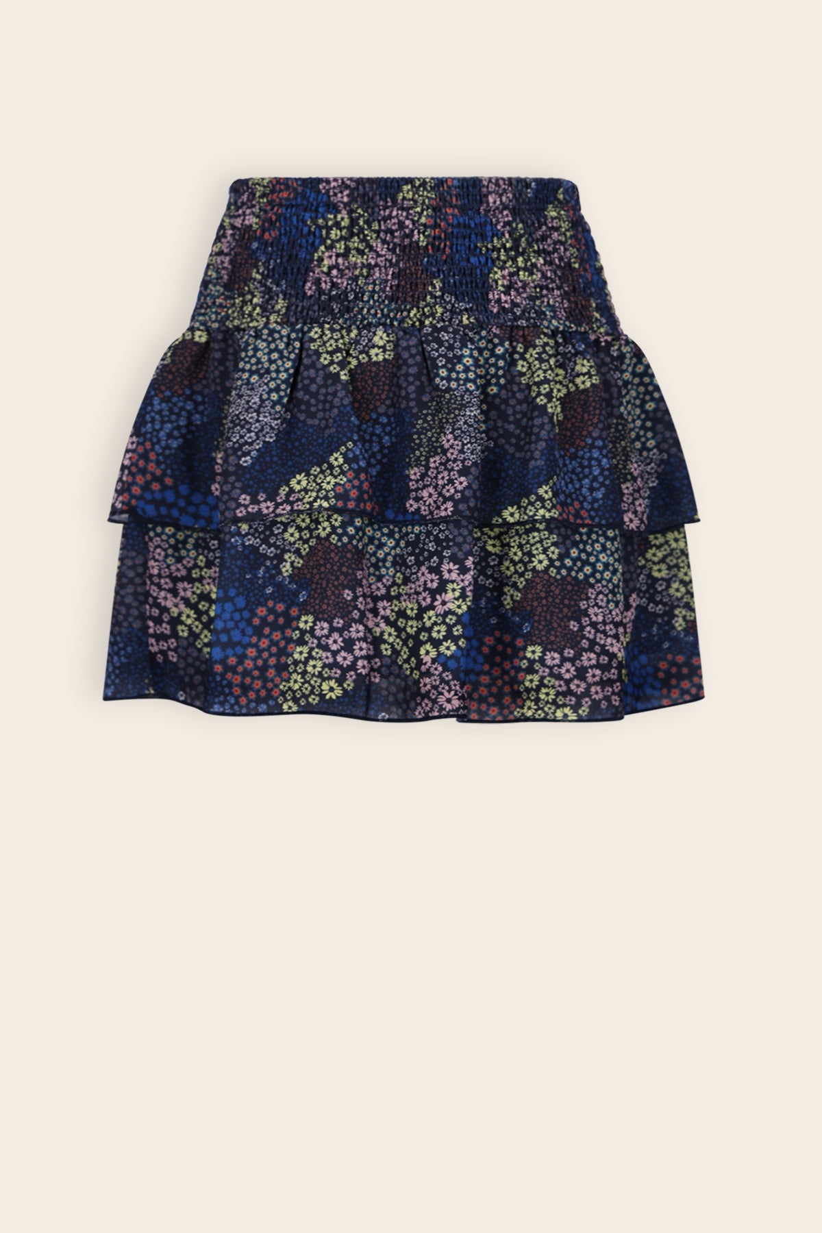 NoNo Nika Gesmokte Rok Donkerblauw