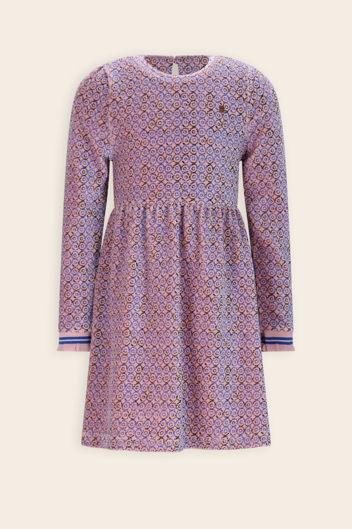 NoNo Maxim Rib Jersey Jurk Blauw