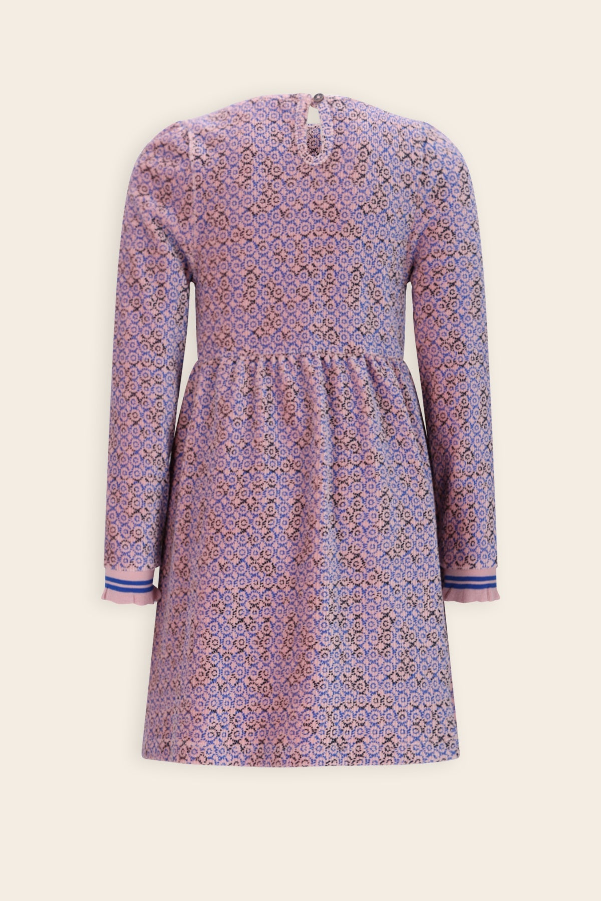 NoNo Maxim Rib Jersey Jurk Blauw