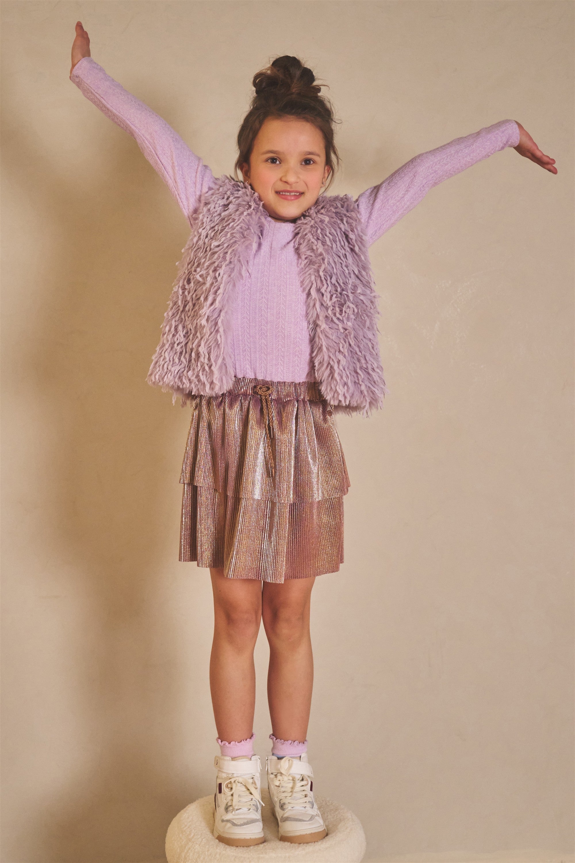 NoNo Moran Jurk Lila/Goud