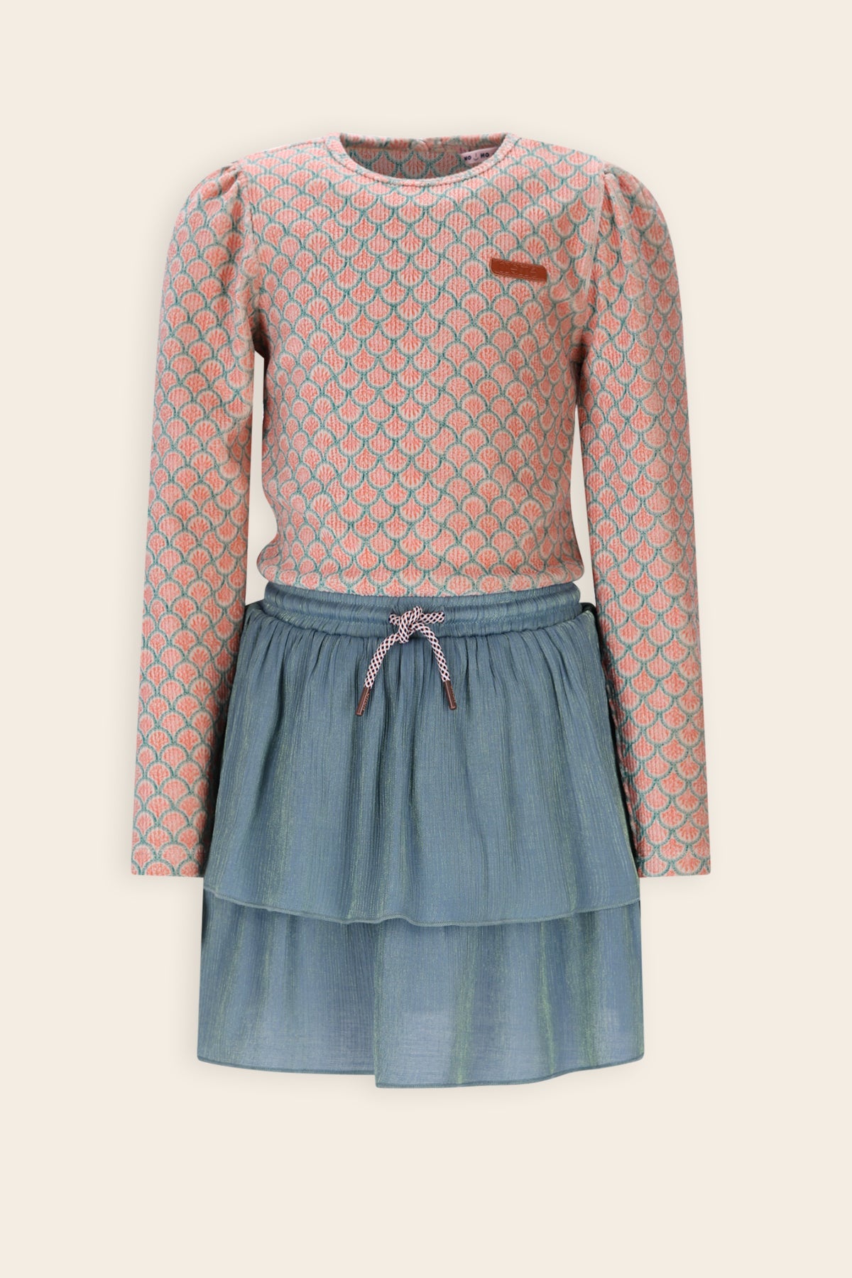 NoNo Moran Trendy Jurk Groen
