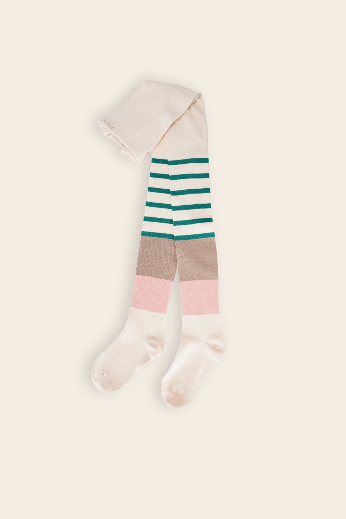 NoNo Rachel Gestreepte Maillot Zand