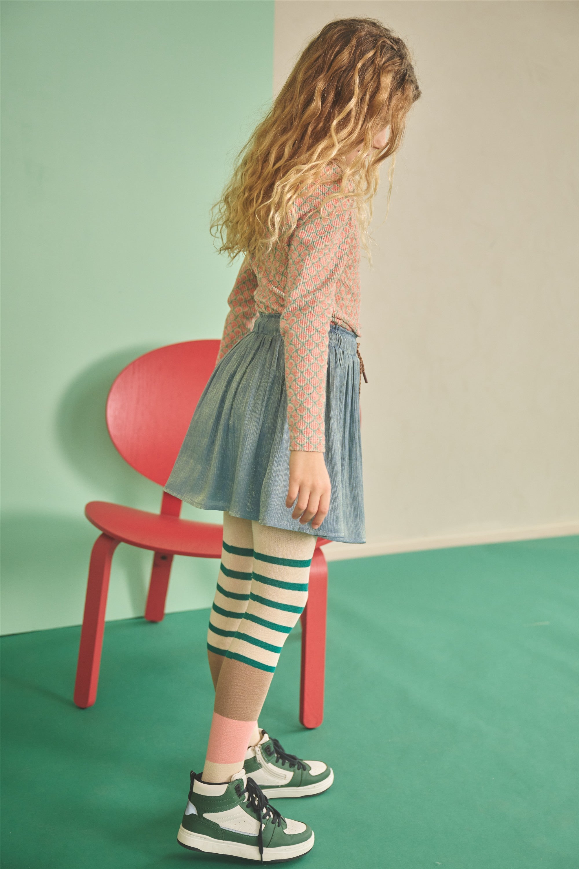 NoNo Rachel Gestreepte Maillot Zand