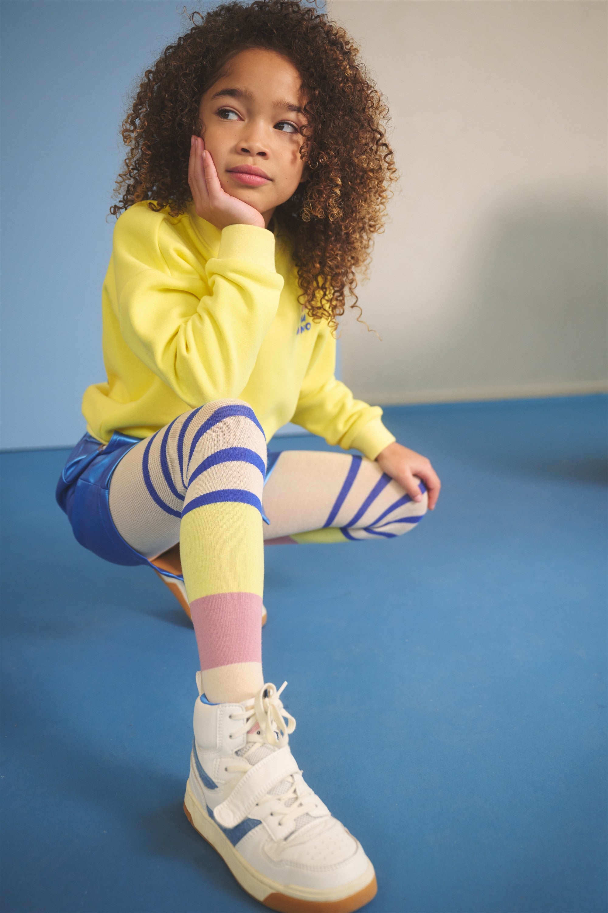 NoNo Rachel Gestreepte Maillot Geel