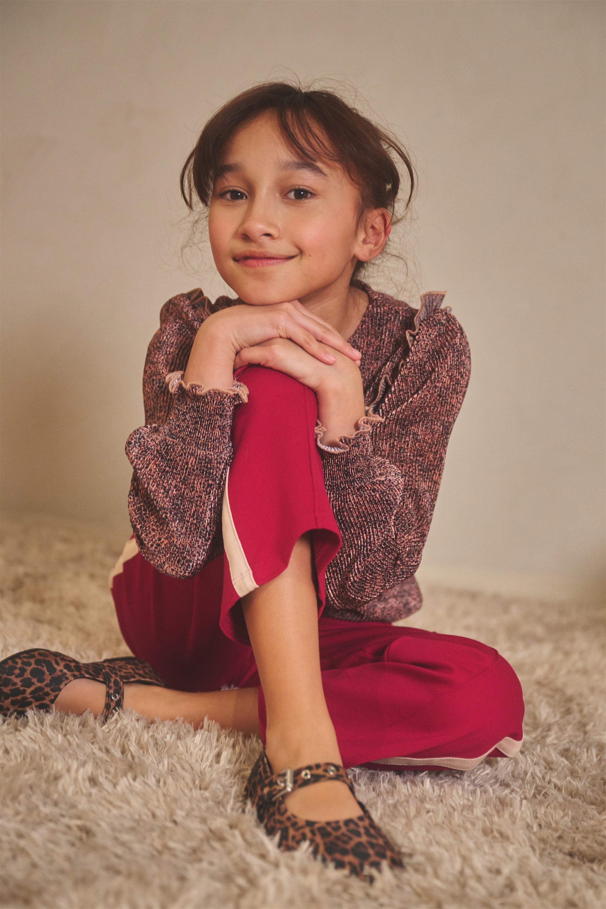 NoNo Tisja Plissee Blouse Taupe