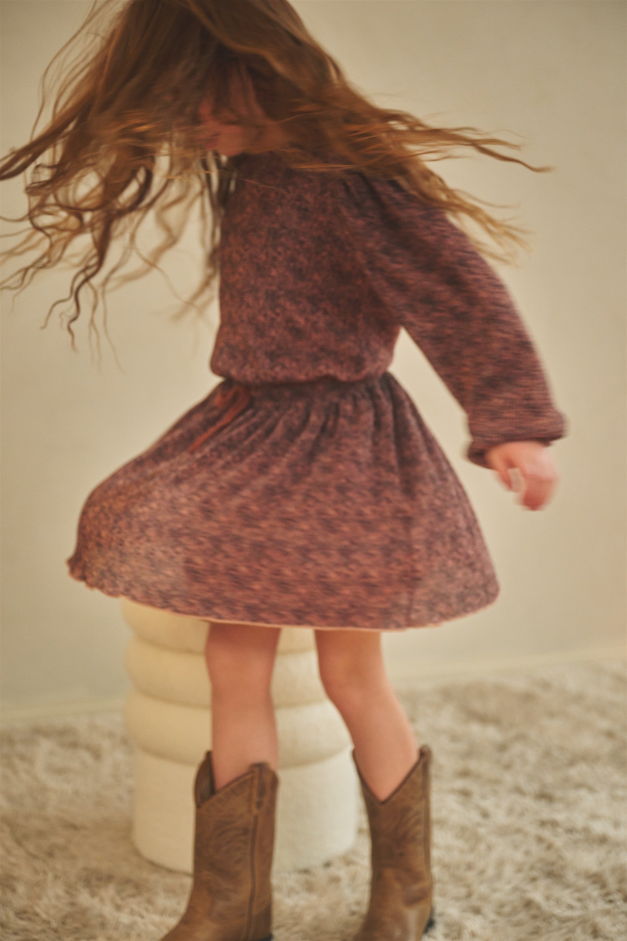 NoNo Miron Plissee Jurk Taupe