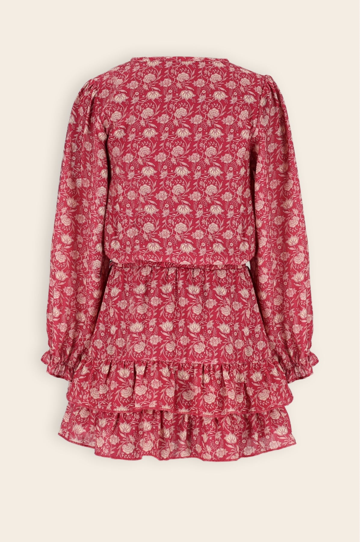 NoNo Miggy Geprinte Jurk Donkerroze