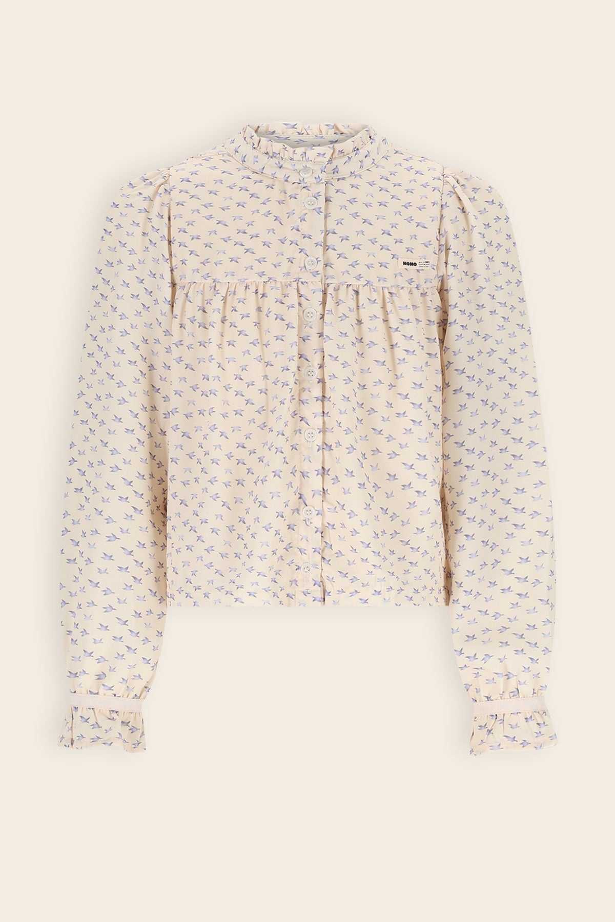 NoNo Tekla Geprinte Blouse Ivoor