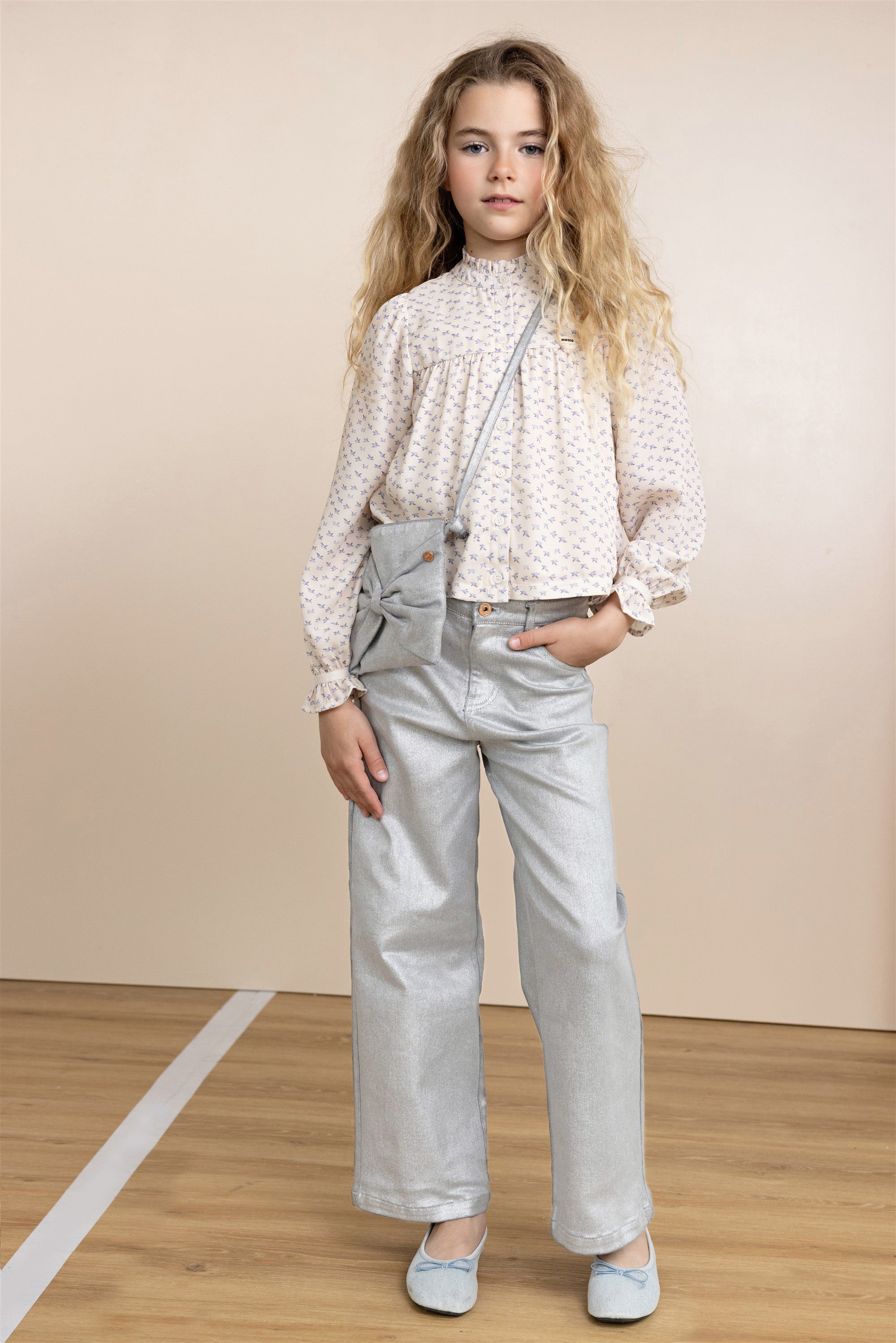 NoNo Tekla Geprinte Blouse Ivoor