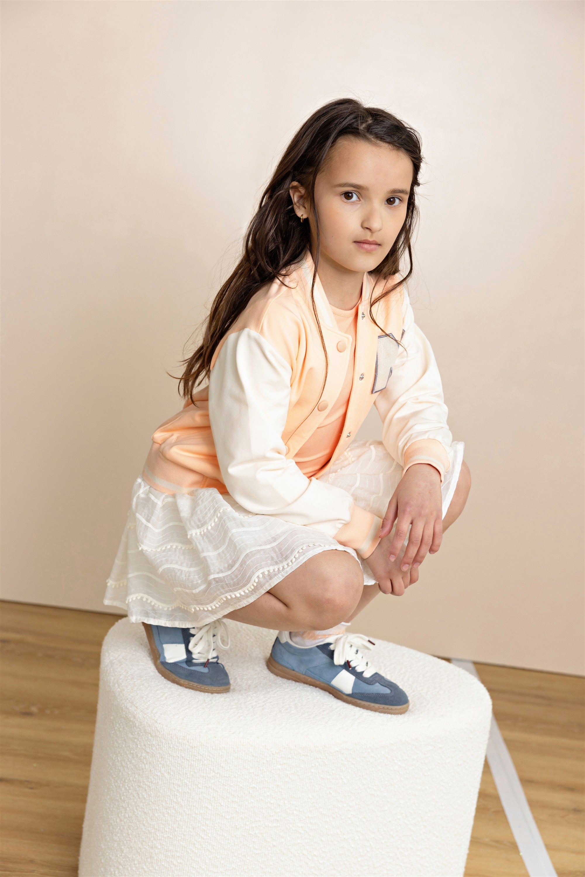 NoNo Darsy College Sweat Jasje Oranje